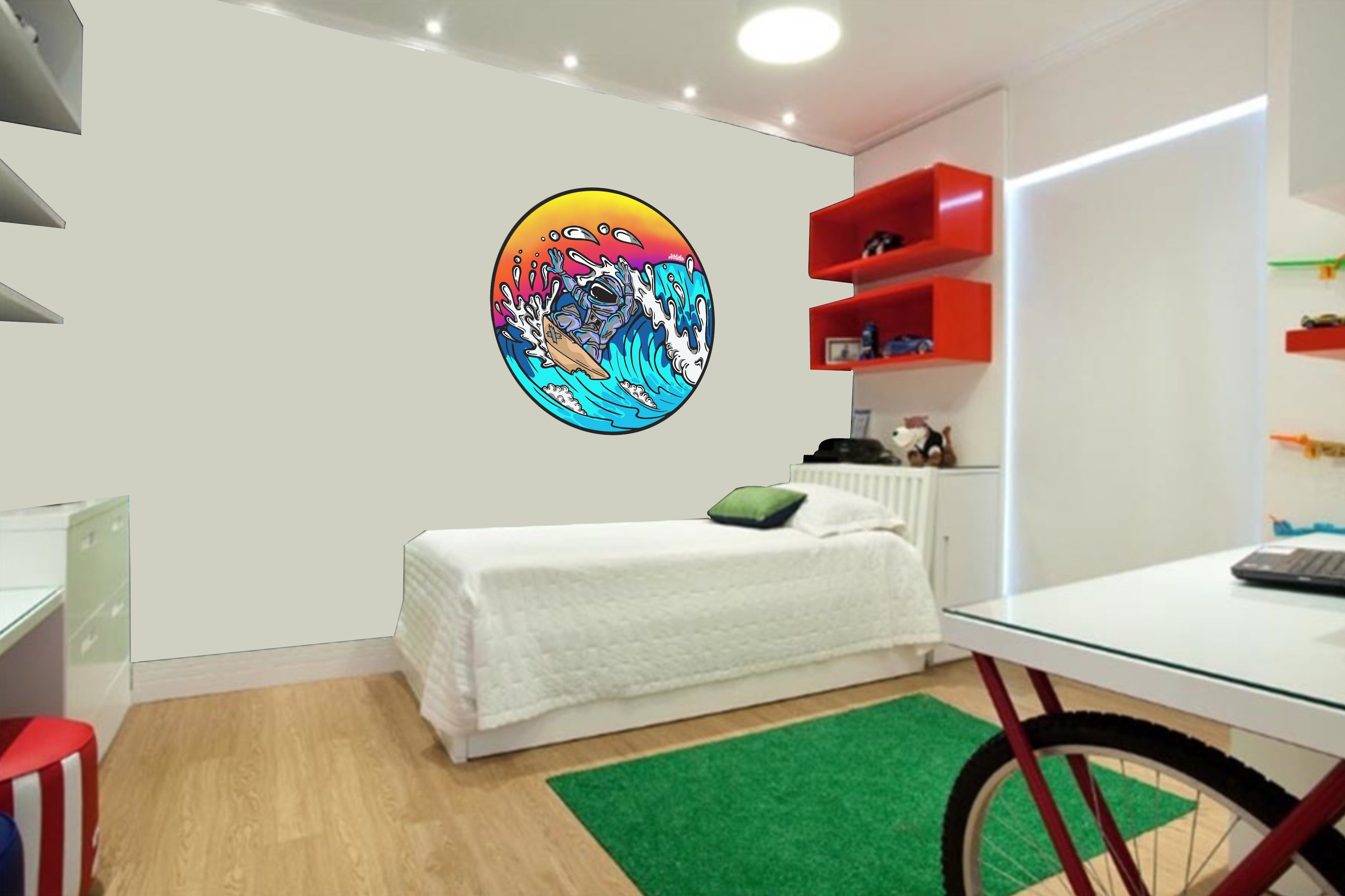 Wall Art Decal - Astro Surfer