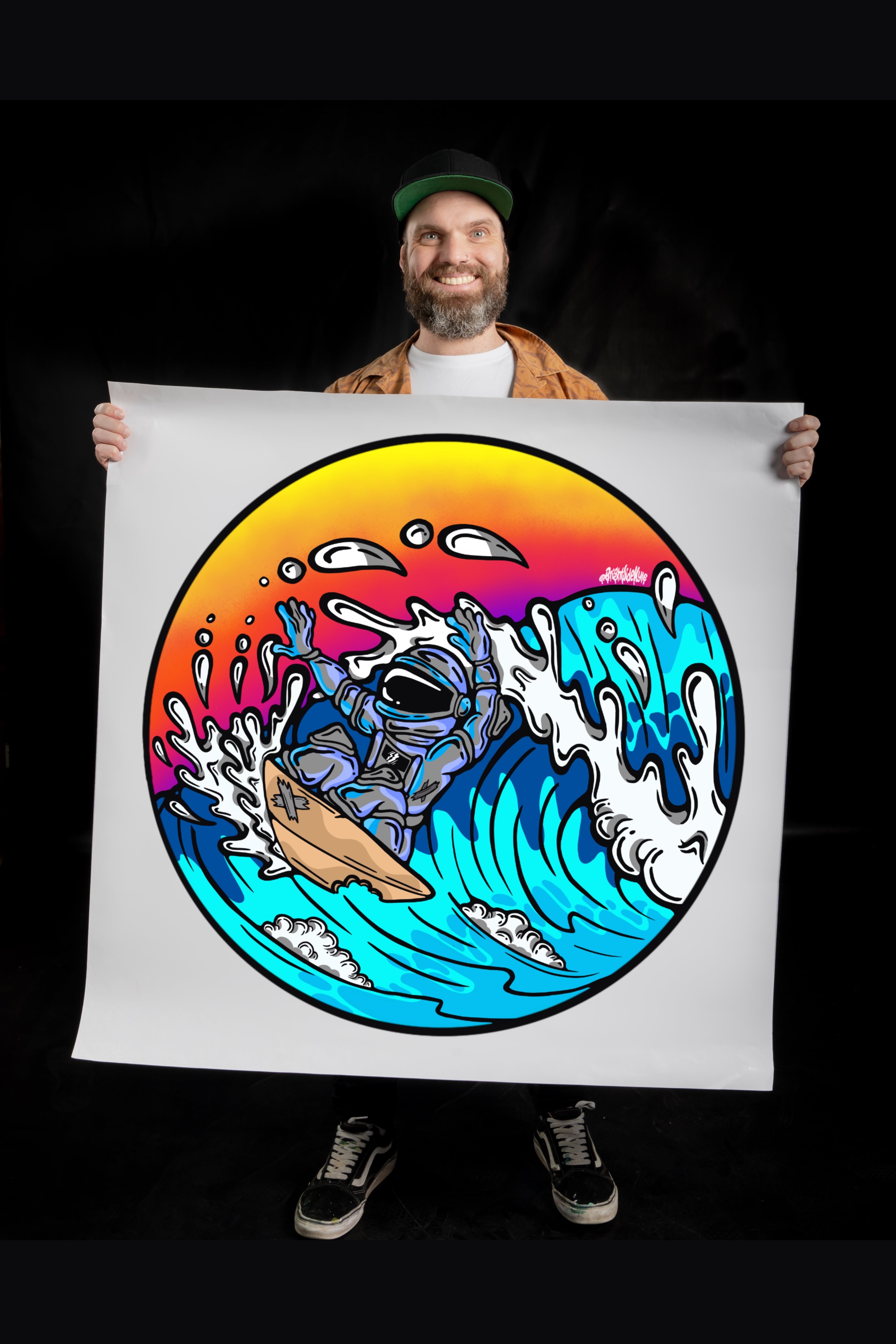 Wall Art Decal - Astro Surfer