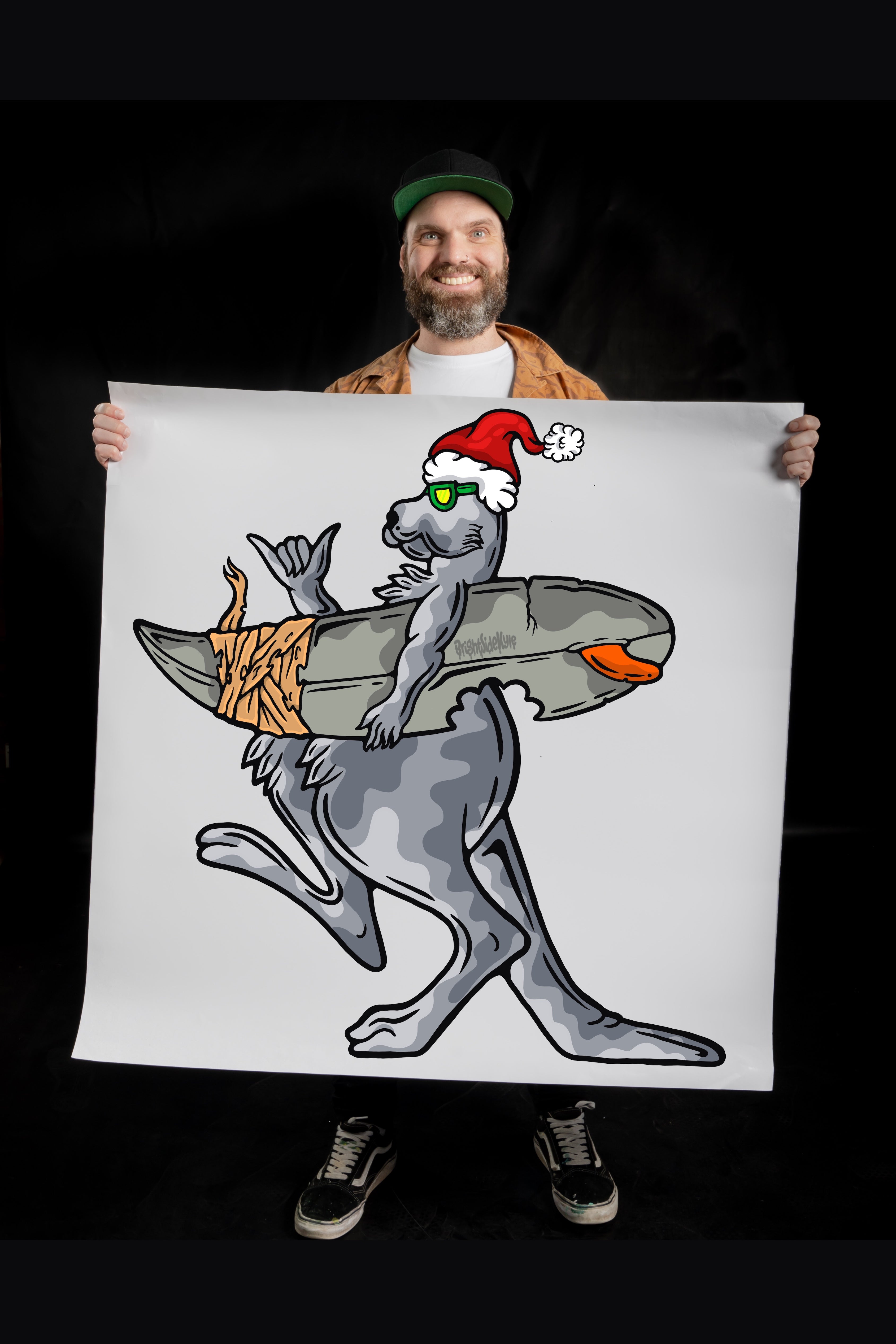 Wall Art Decal - Christmas Roo