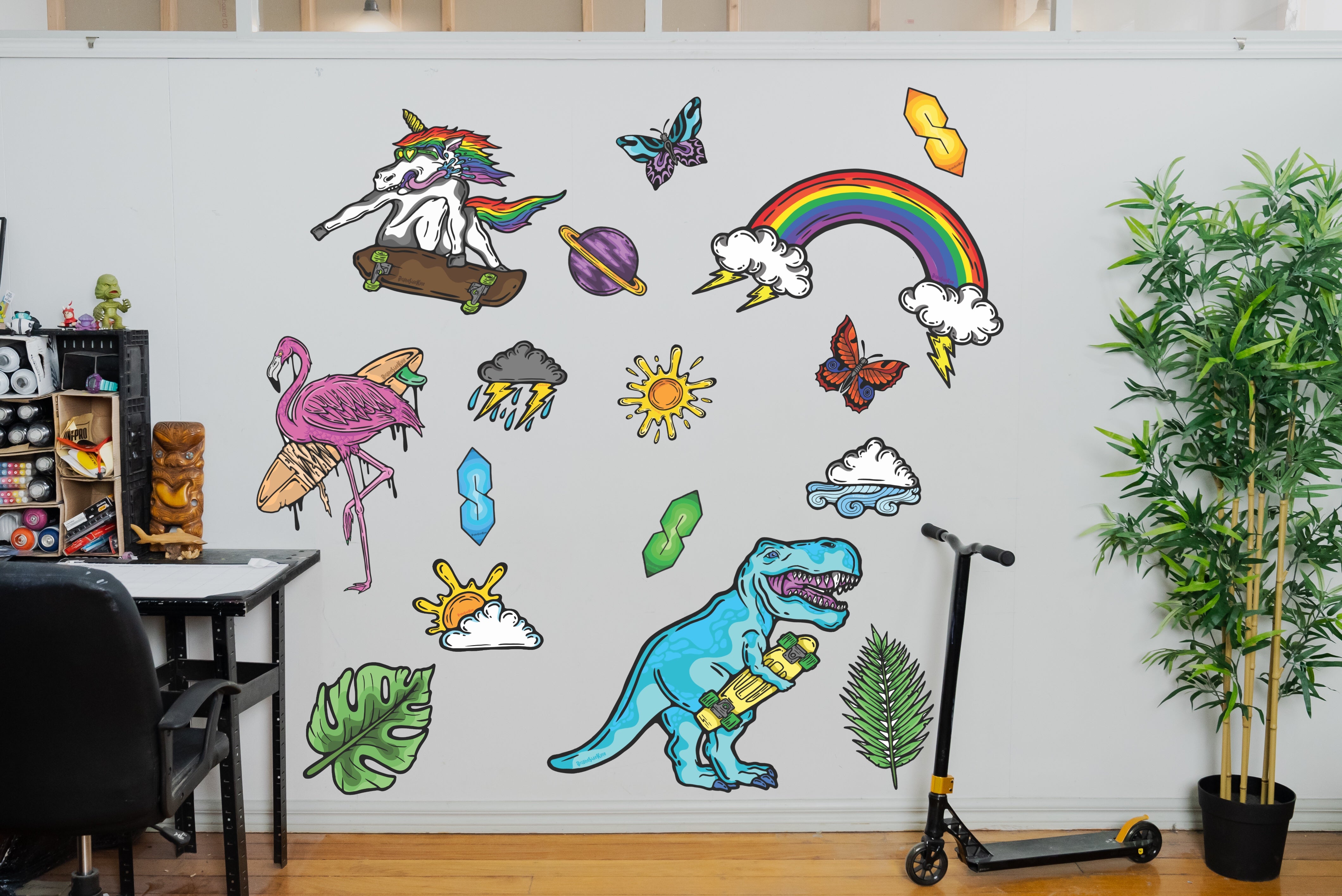 Wall Art Decal - Colourful Set
