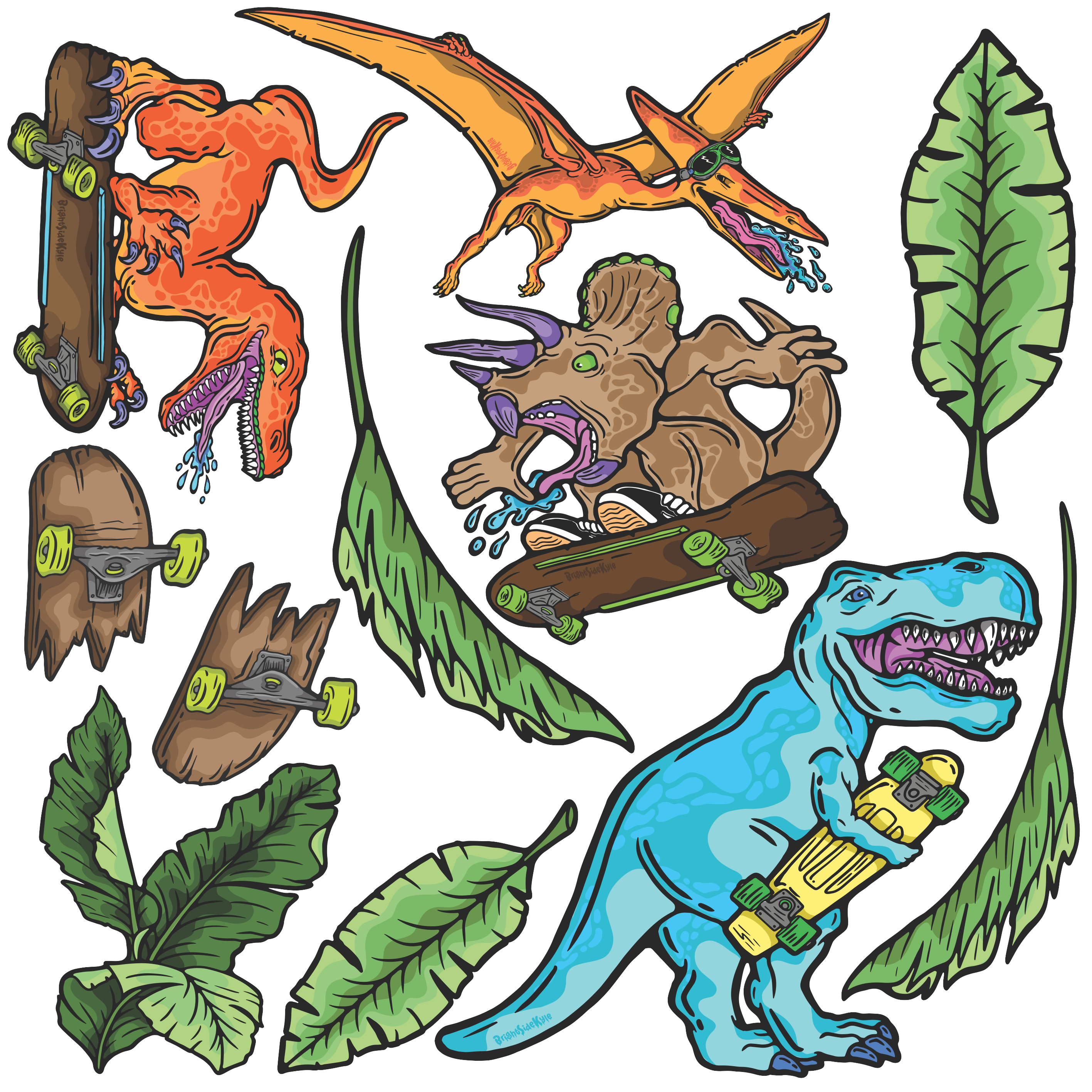 Wall Art Decal - Dinosaur Set 1