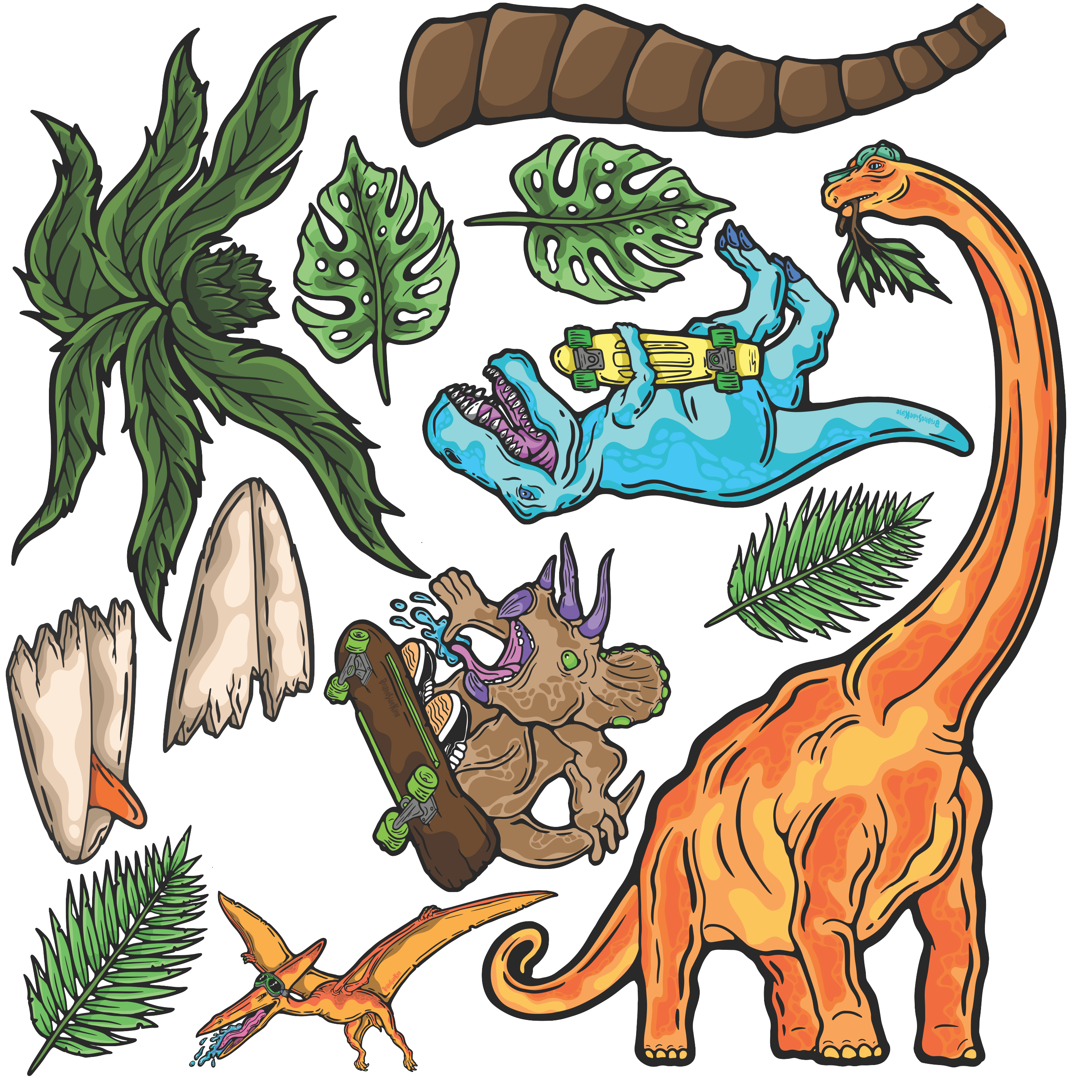 Wall Art Decal - Dinosaur Set 2
