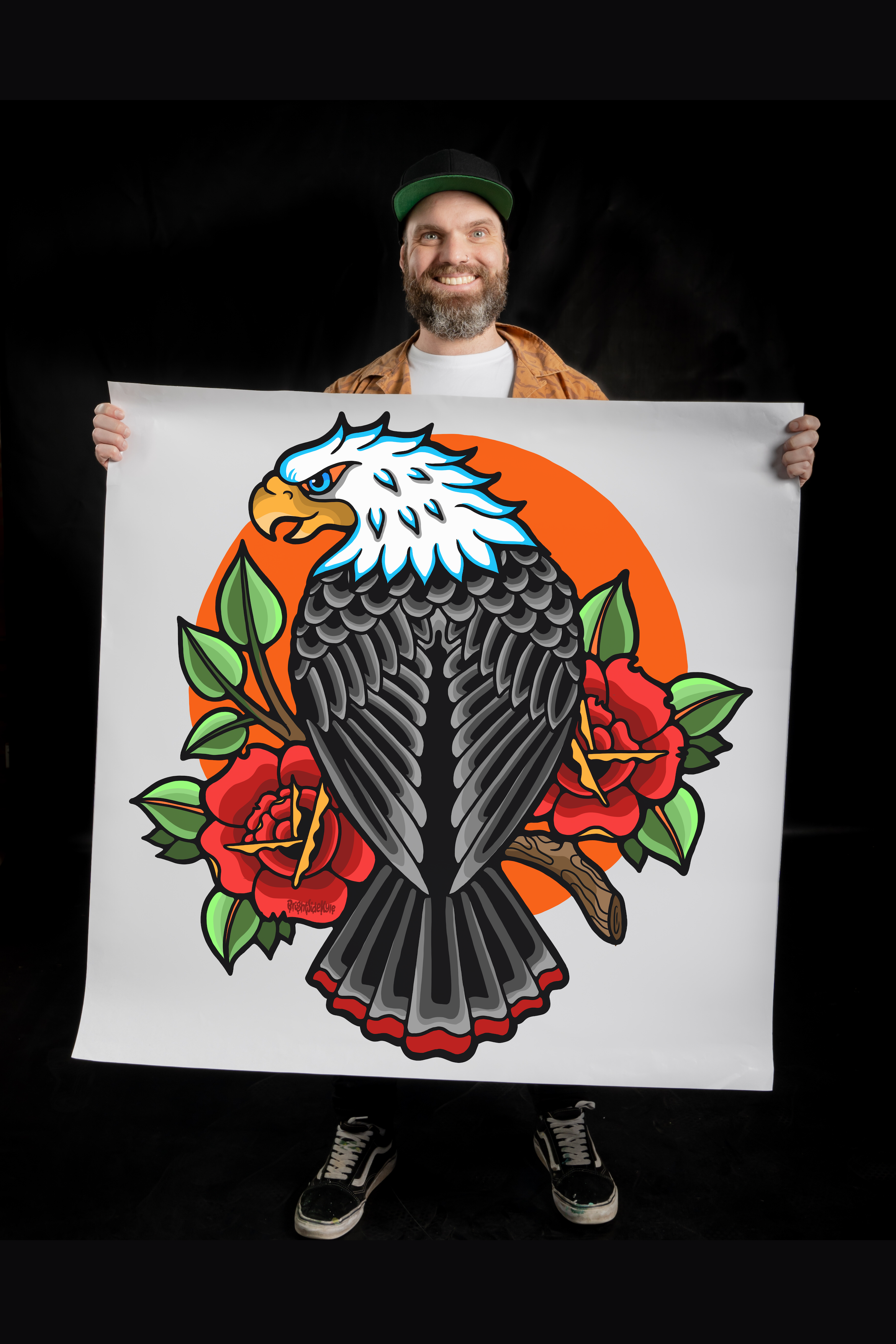 Wall Art Decal - Tattoo Eagle