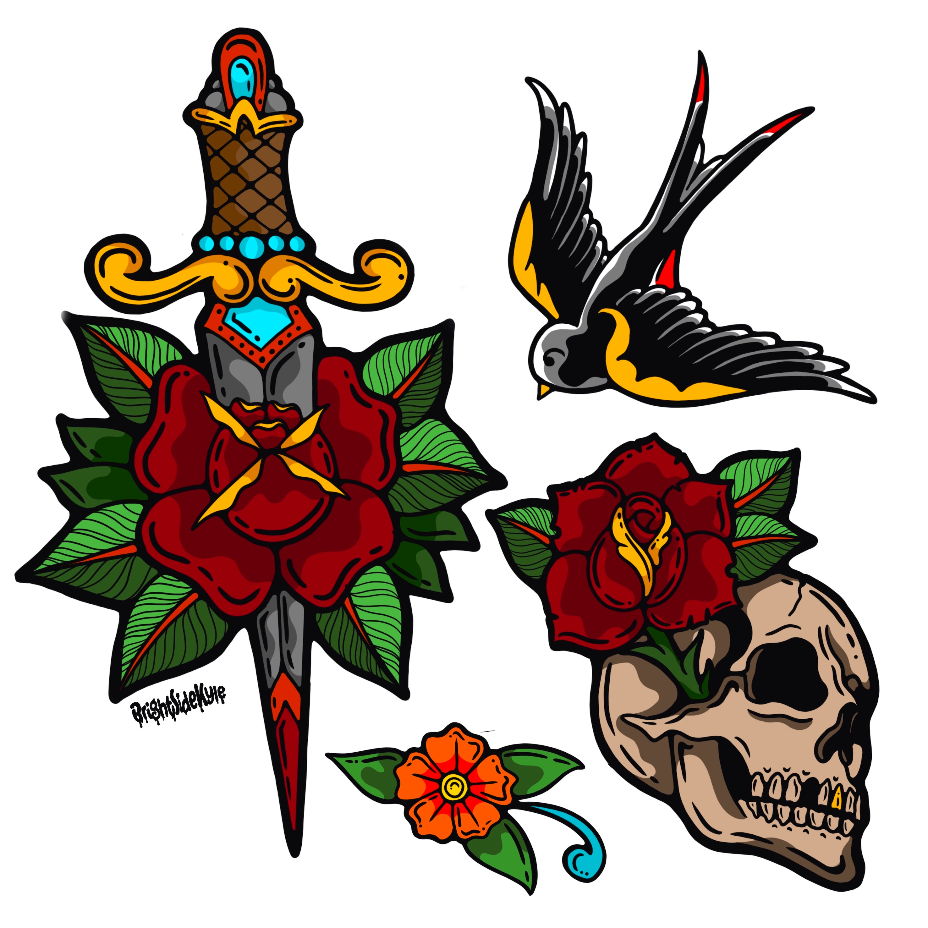 Wall Art Decal - Tattoo Sheet 1