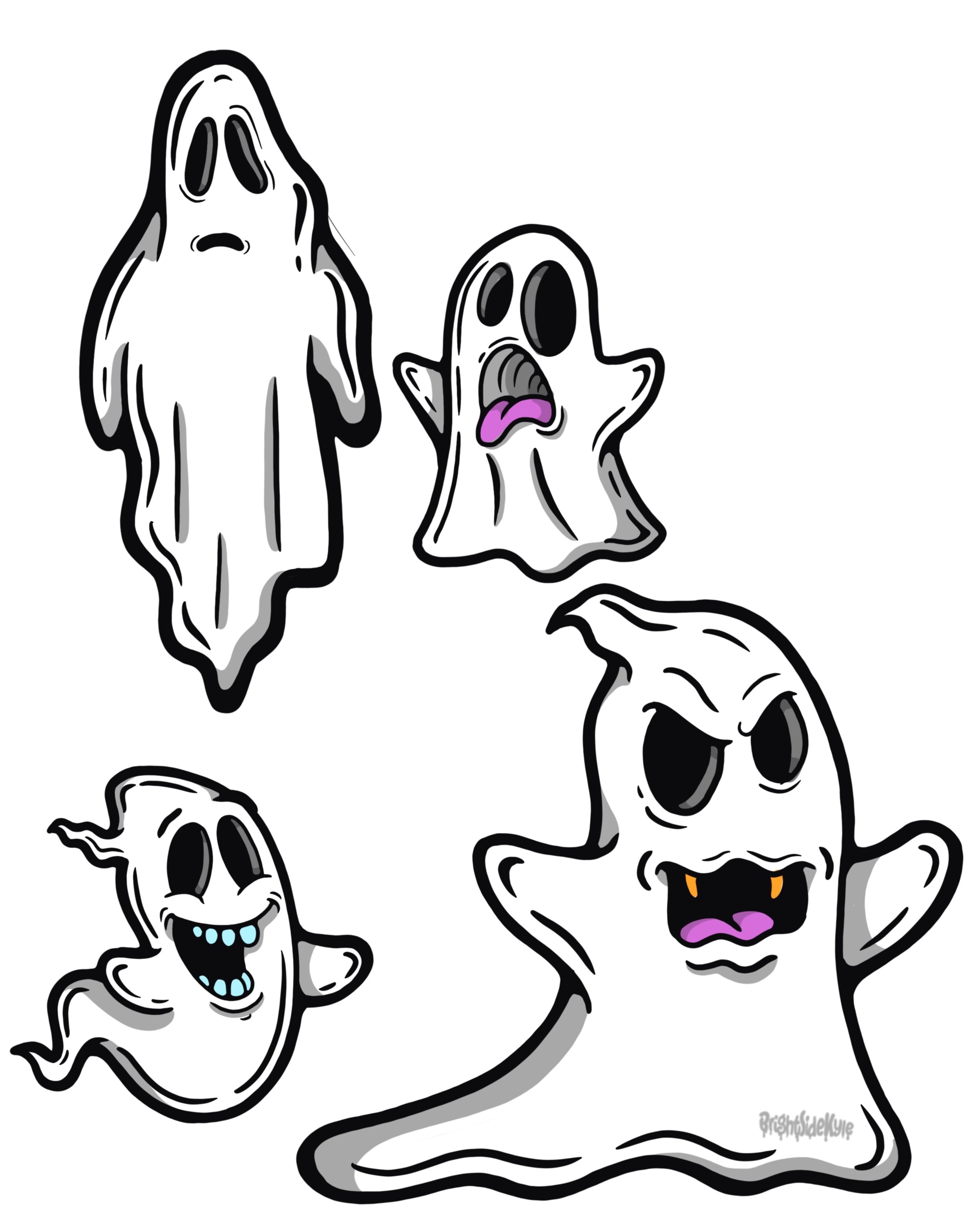Wall Art Decal - Ghost Set