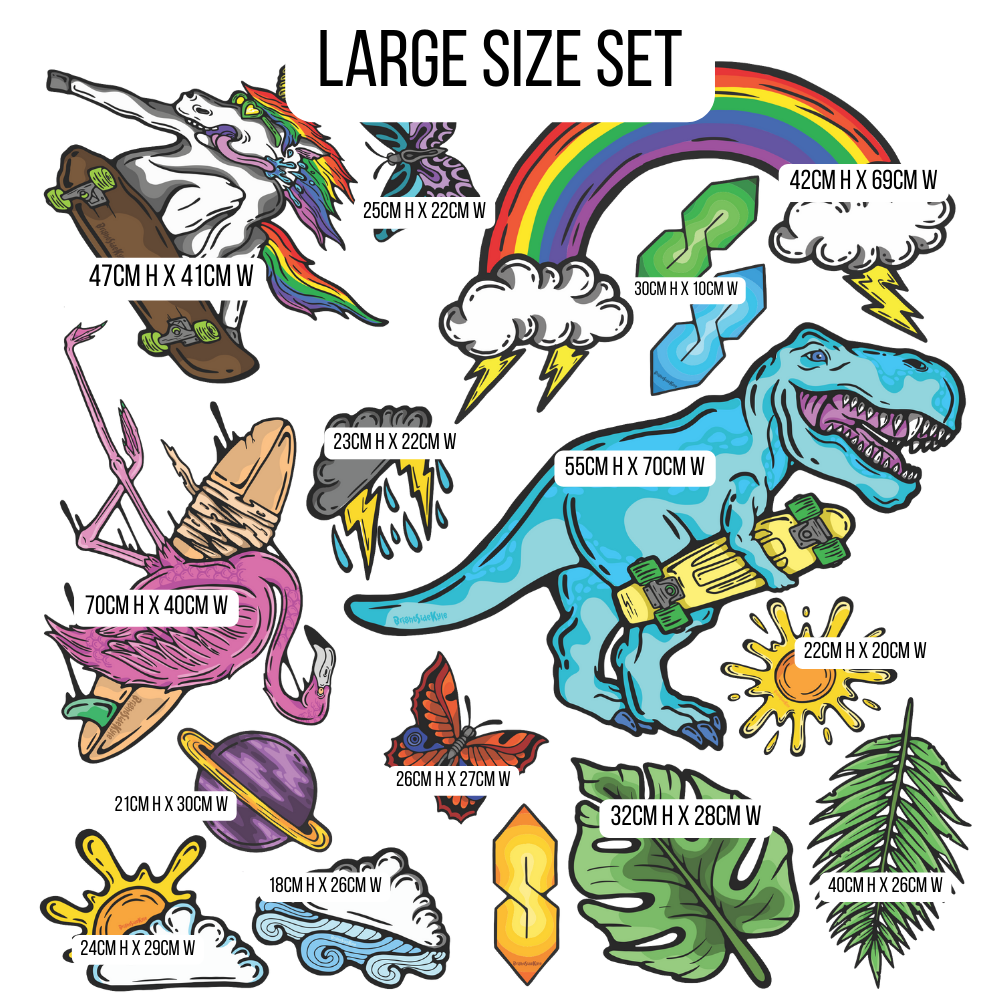 Wall Art Decal - Colourful Set