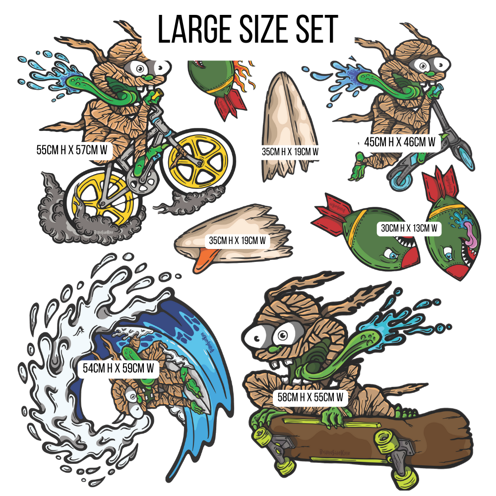 Wall Art Decal - Monster Set 1