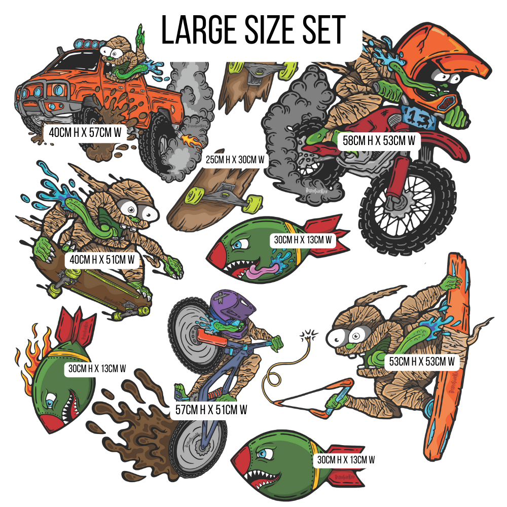 Wall Art Decal - Monster Set 2