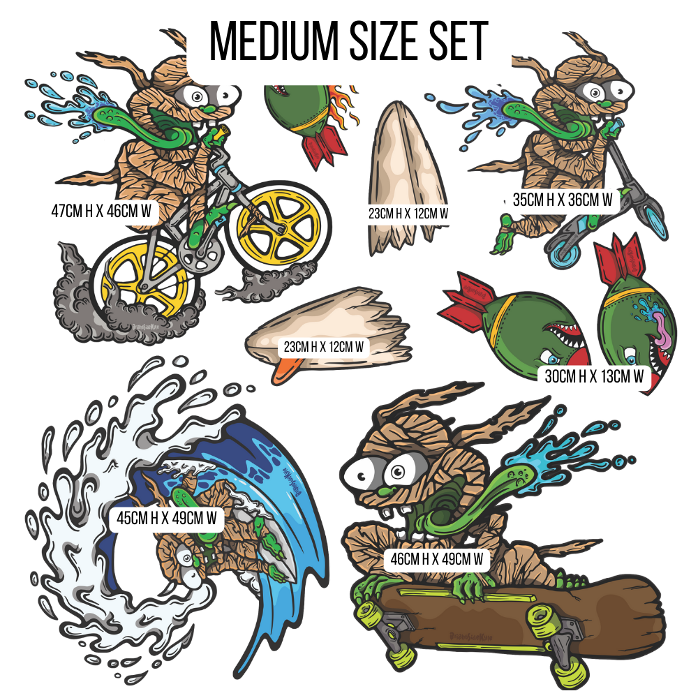 Wall Art Decal - Monster Set 1