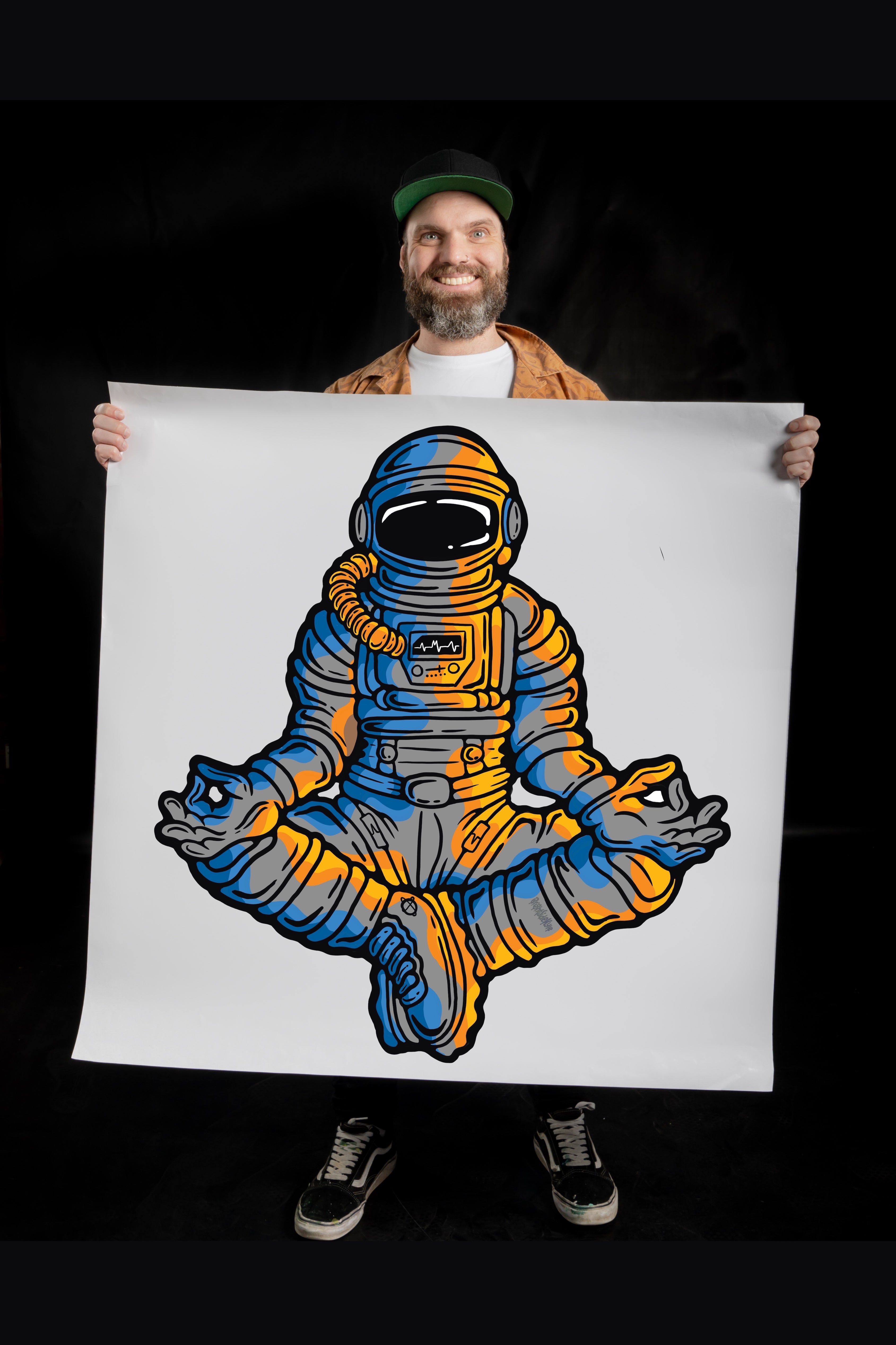 Wall Art Decal - Meditating Astronaut