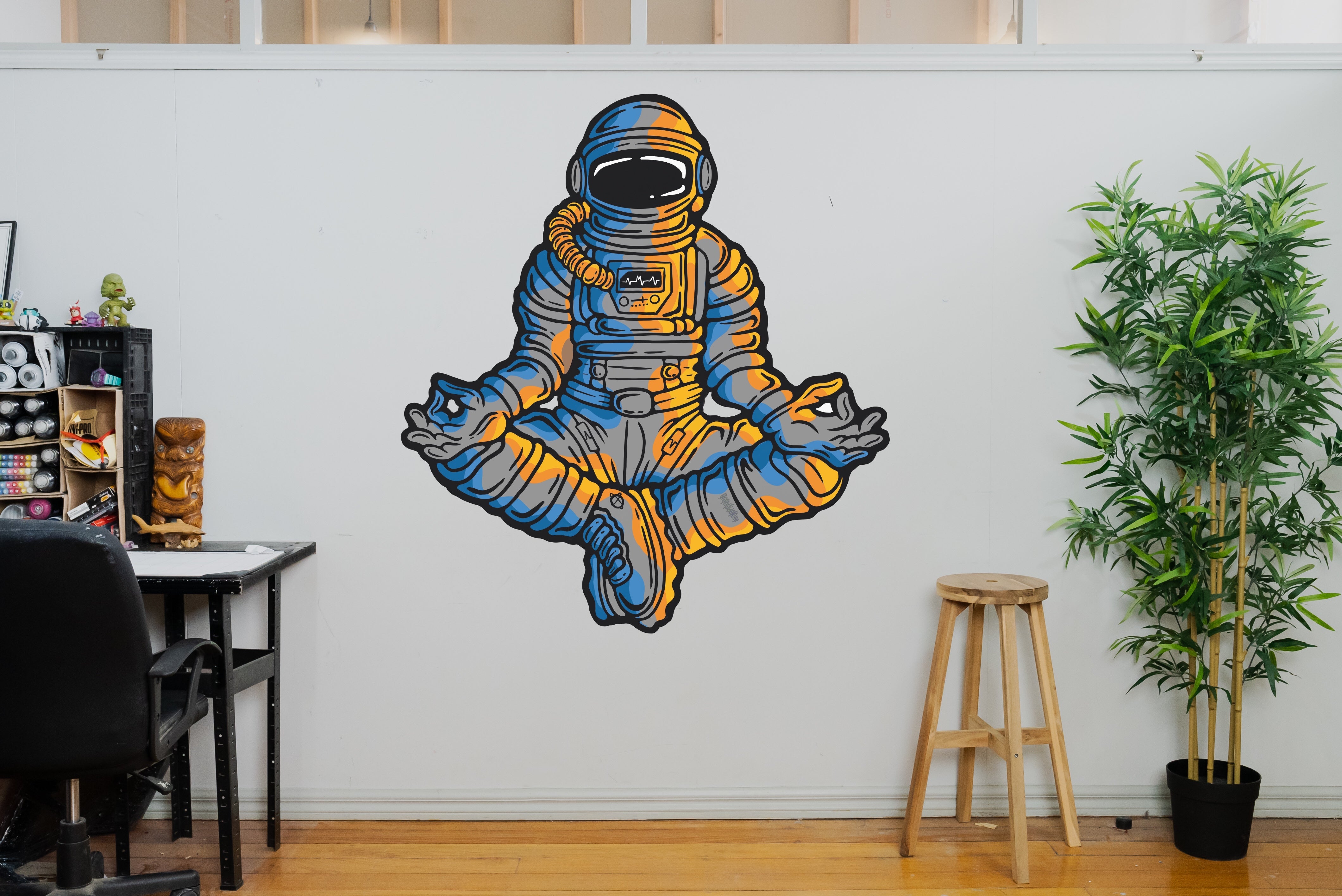 Wall Art Decal - Meditating Astronaut