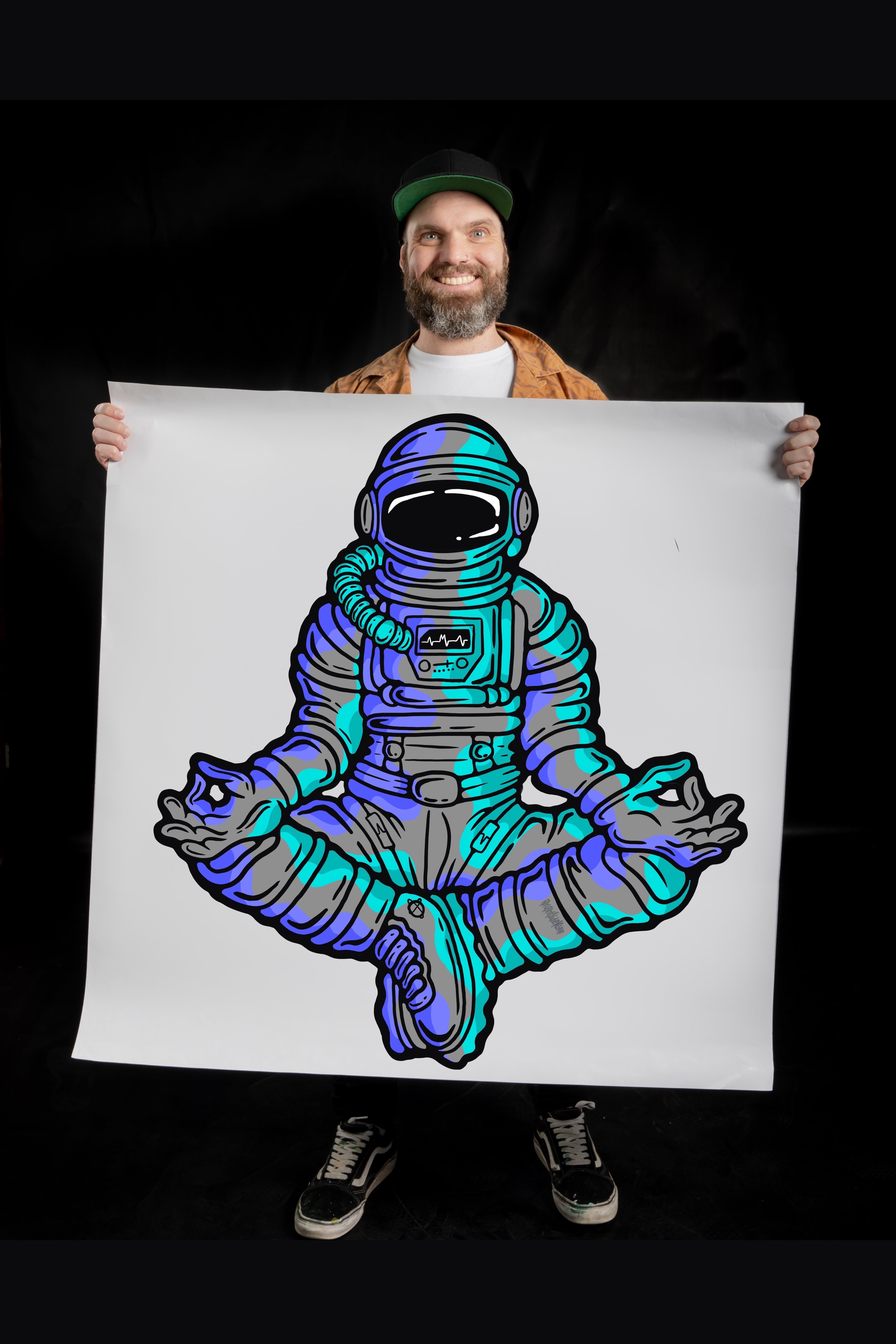 Wall Art Decal - Meditating Astronaut