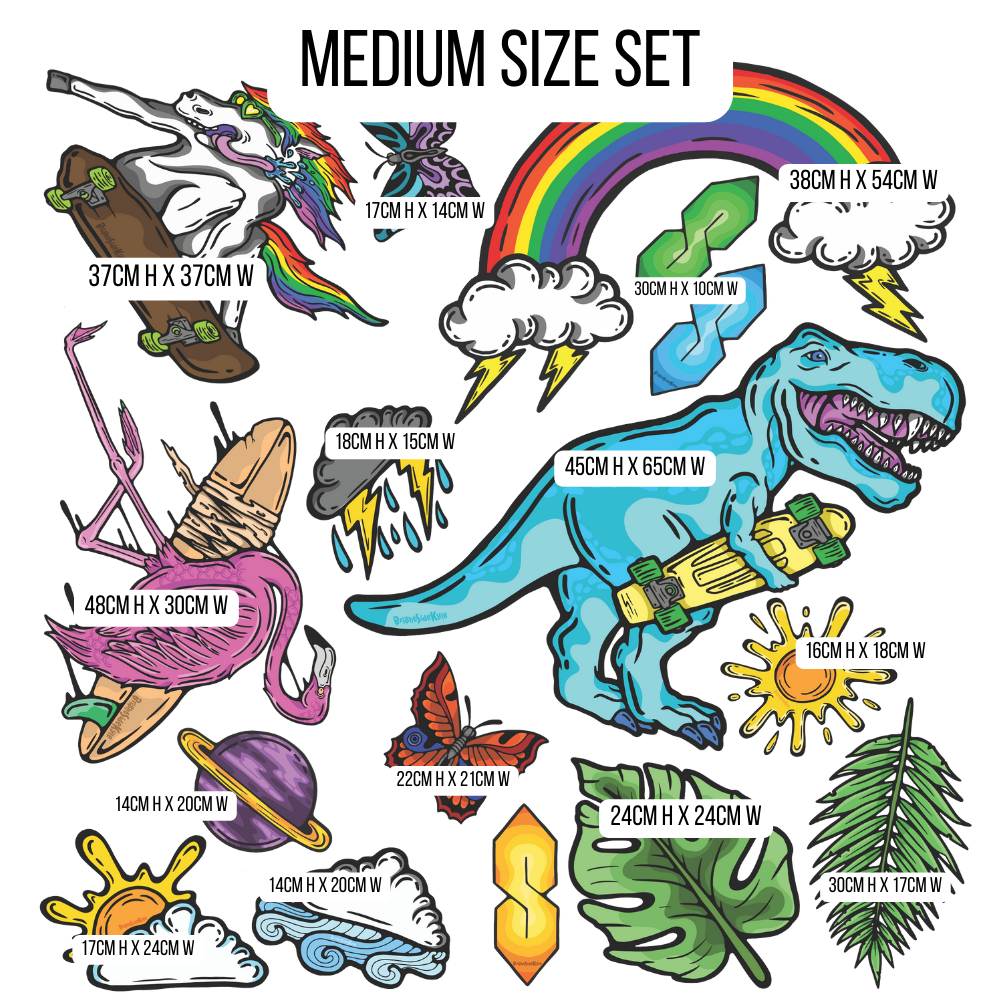 Wall Art Decal - Colourful Set