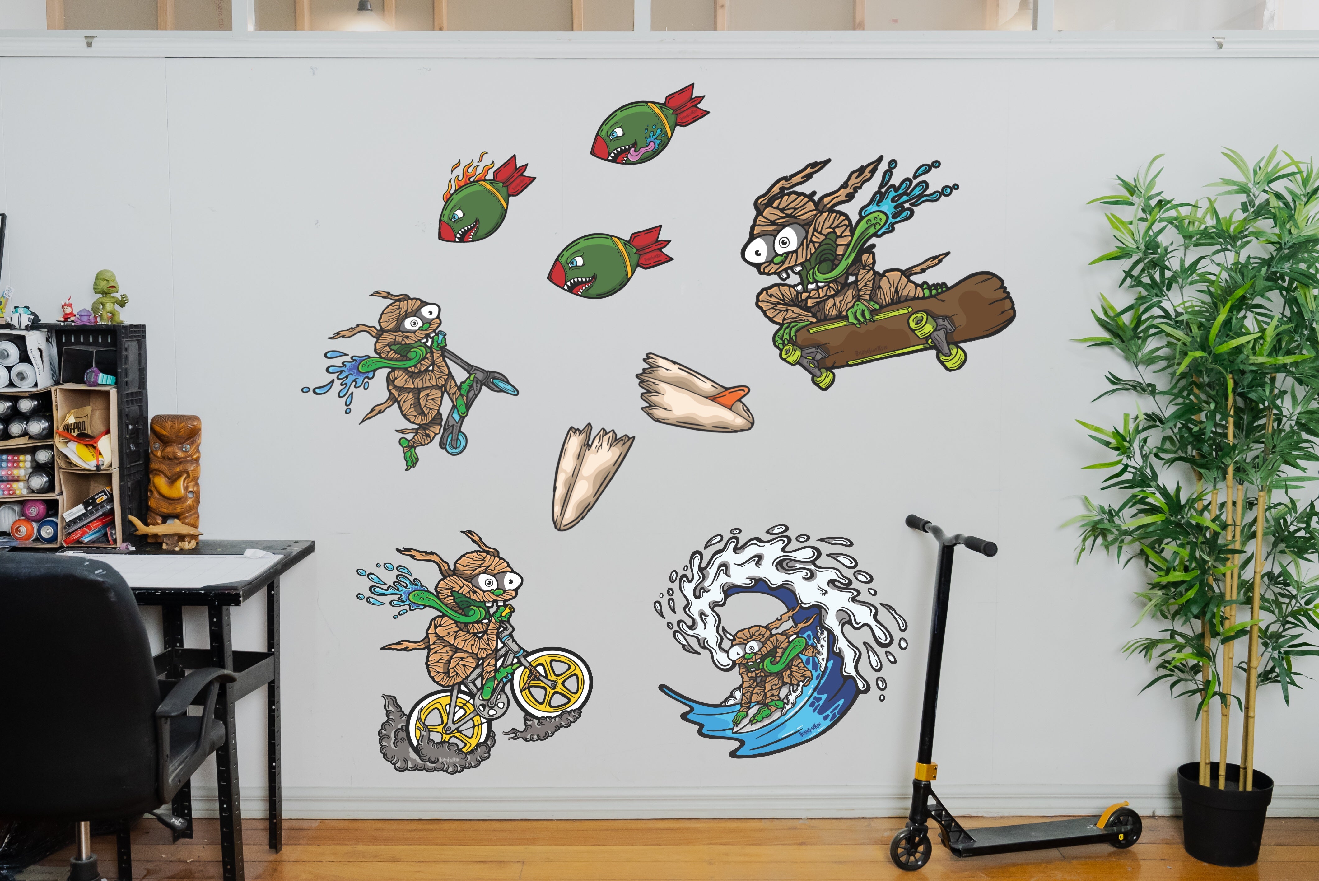 Wall Art Decal - Monster Set 1