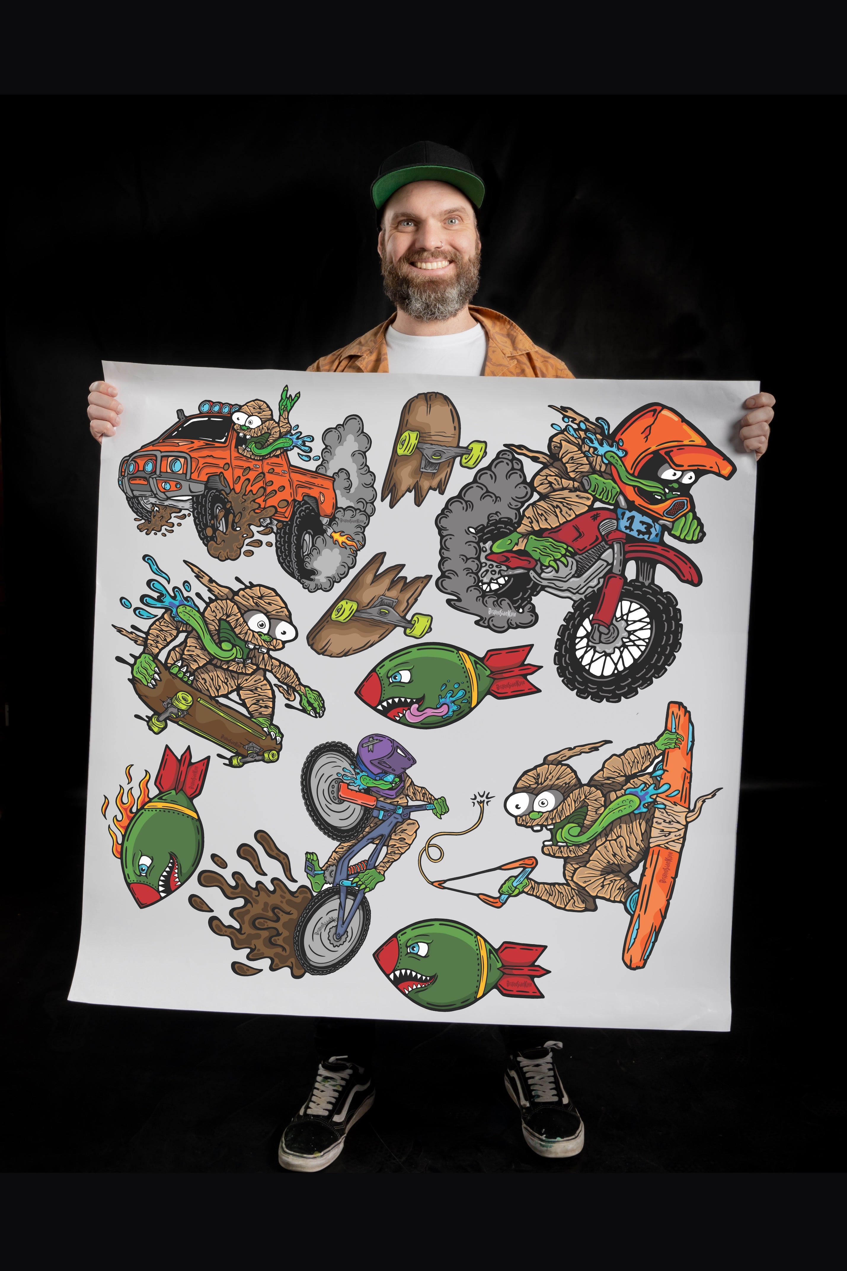 Wall Art Decal - Monster Set 2