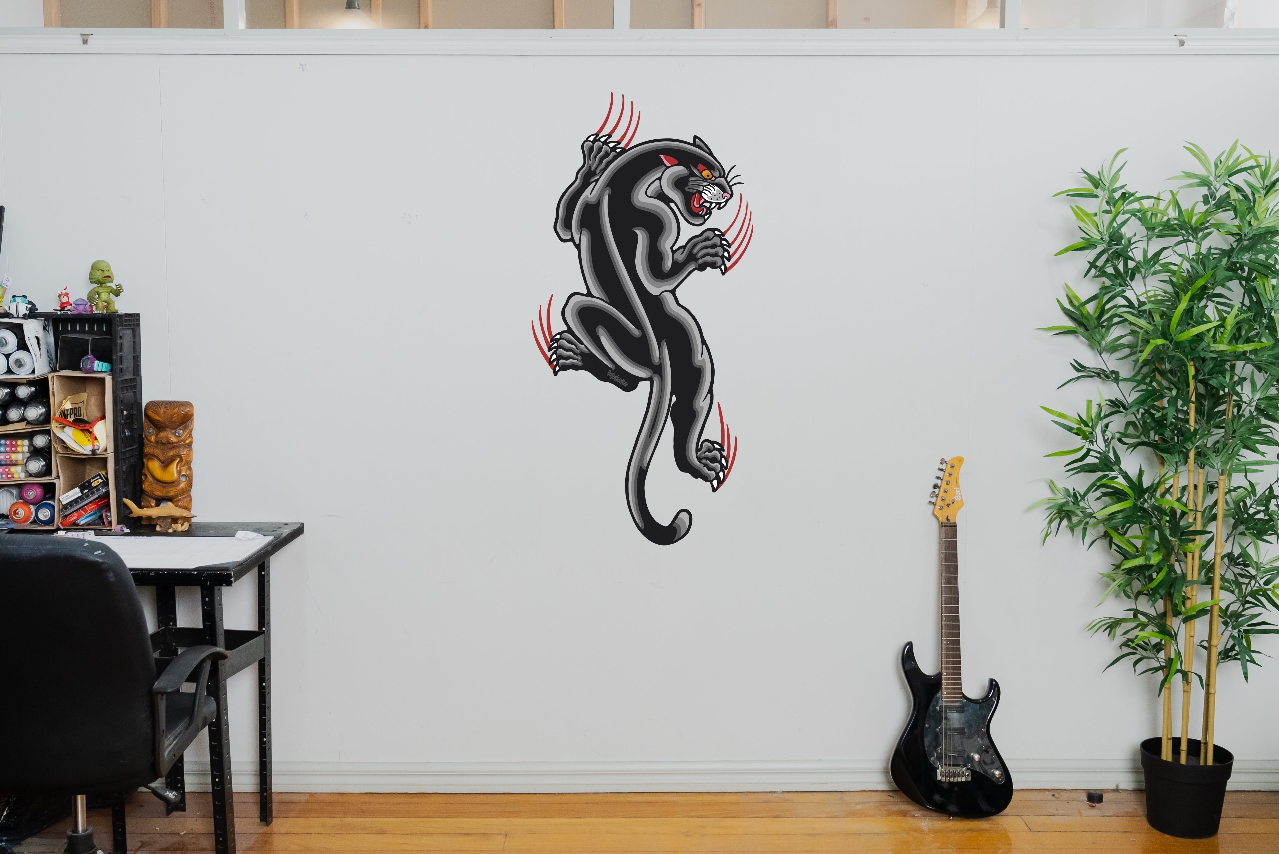 Wall Art Decal - Tattoo Panther