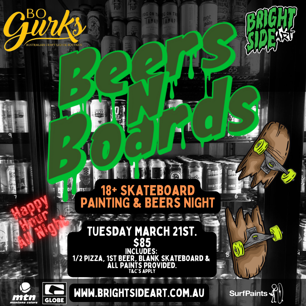 18+ Beers n Boards Art Session