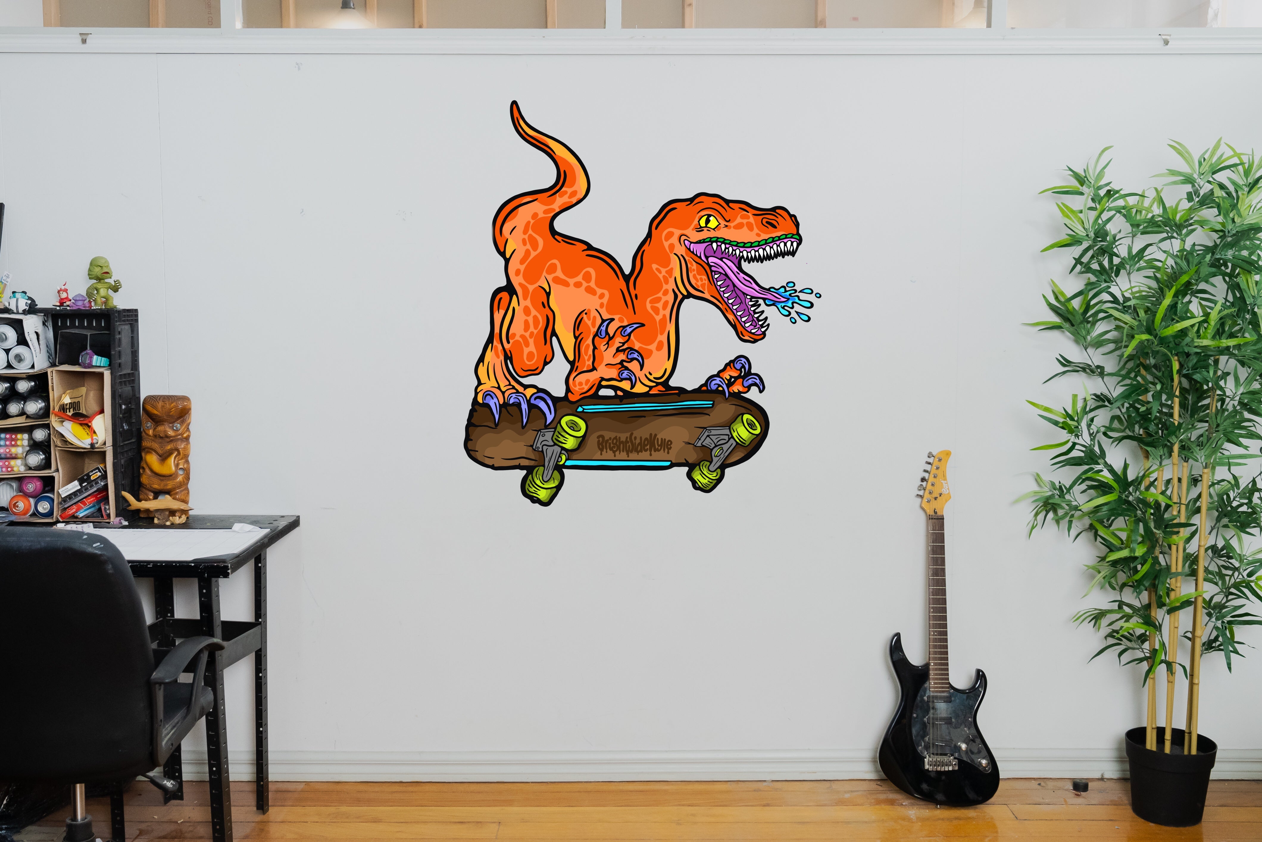 Wall Art Decal - Raptor Skater