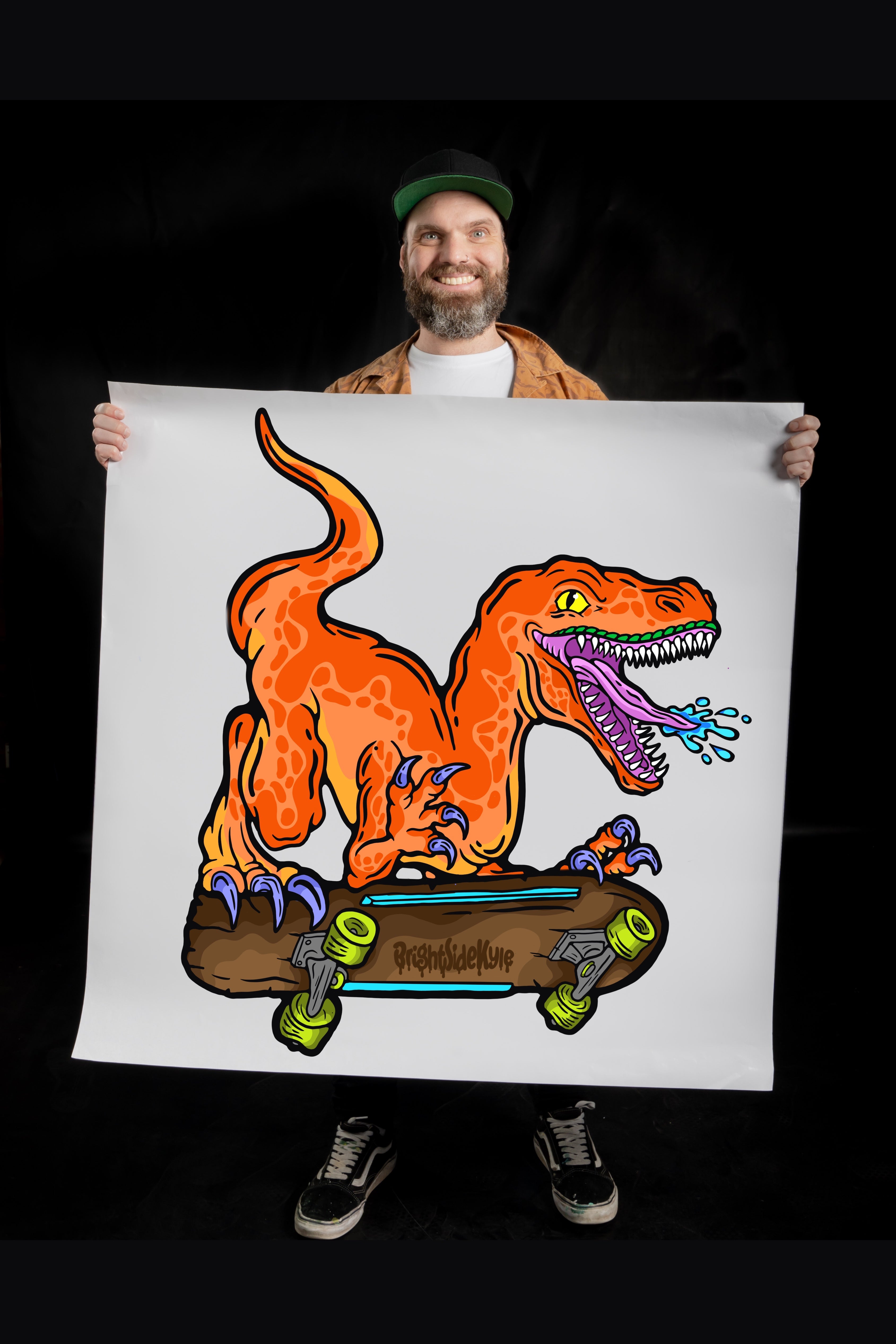 Wall Art Decal - Raptor Skater