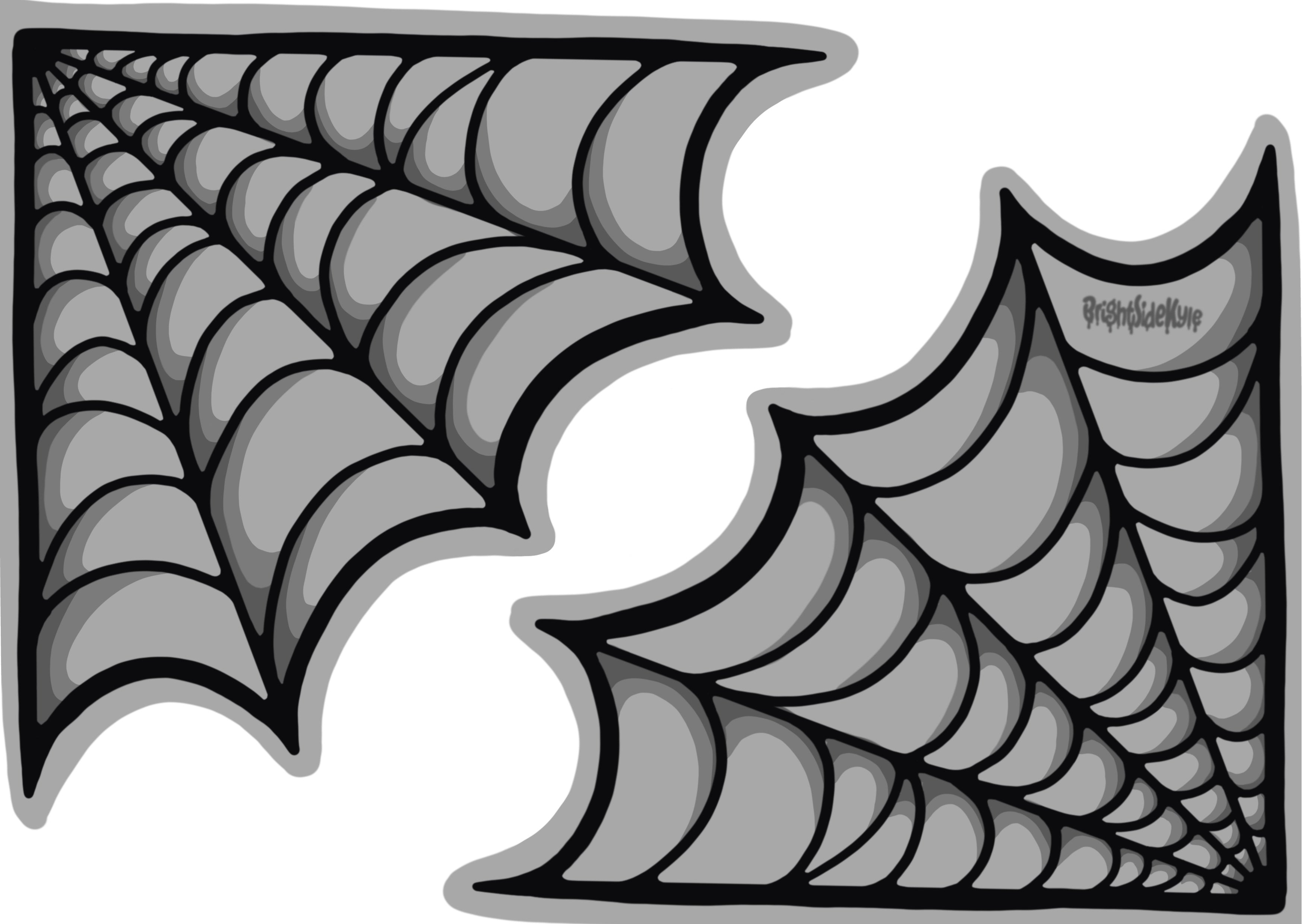 Wall Art Decal - Spider Web Set