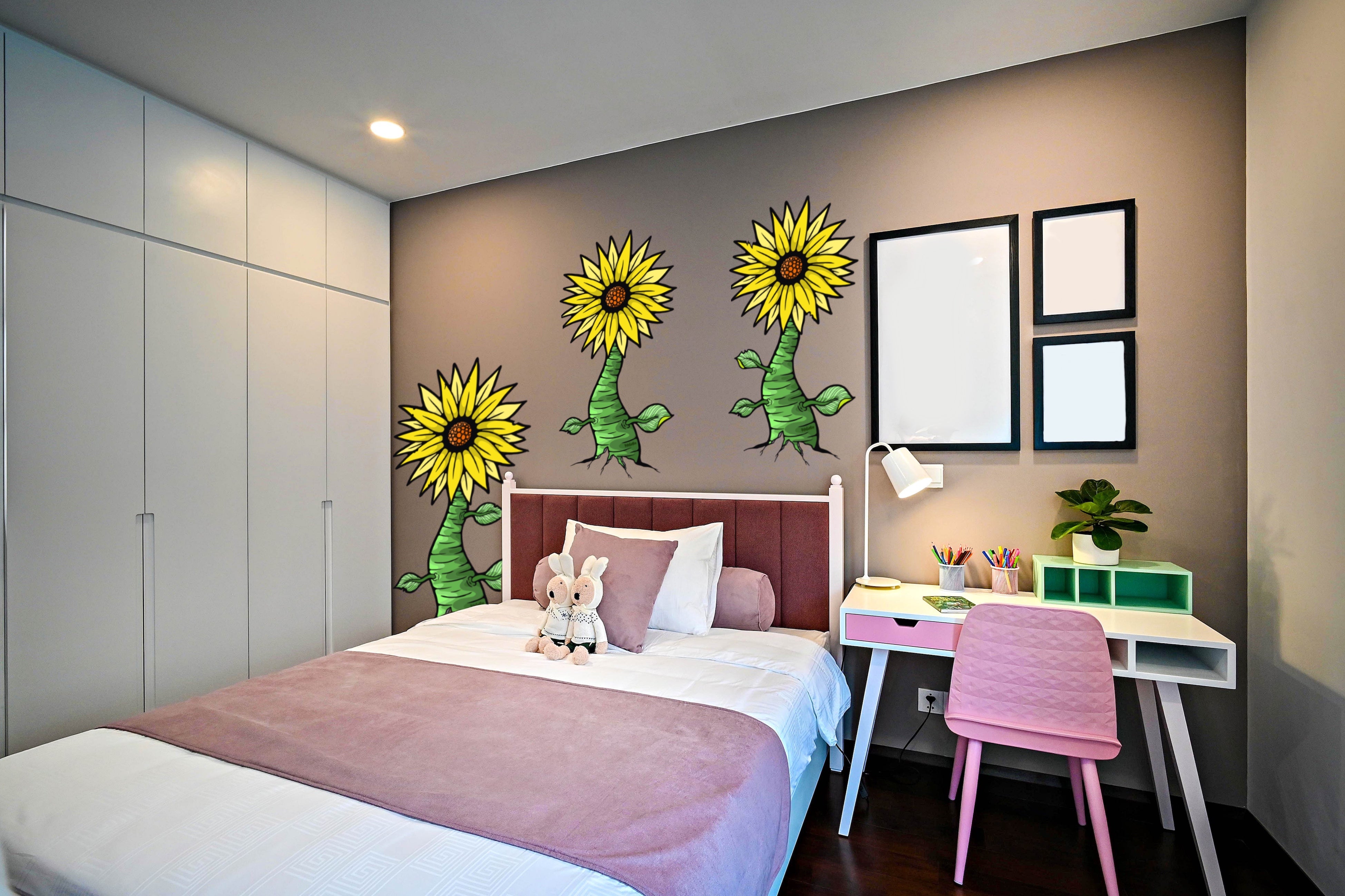 Wall Art Decal - Sunflowers
