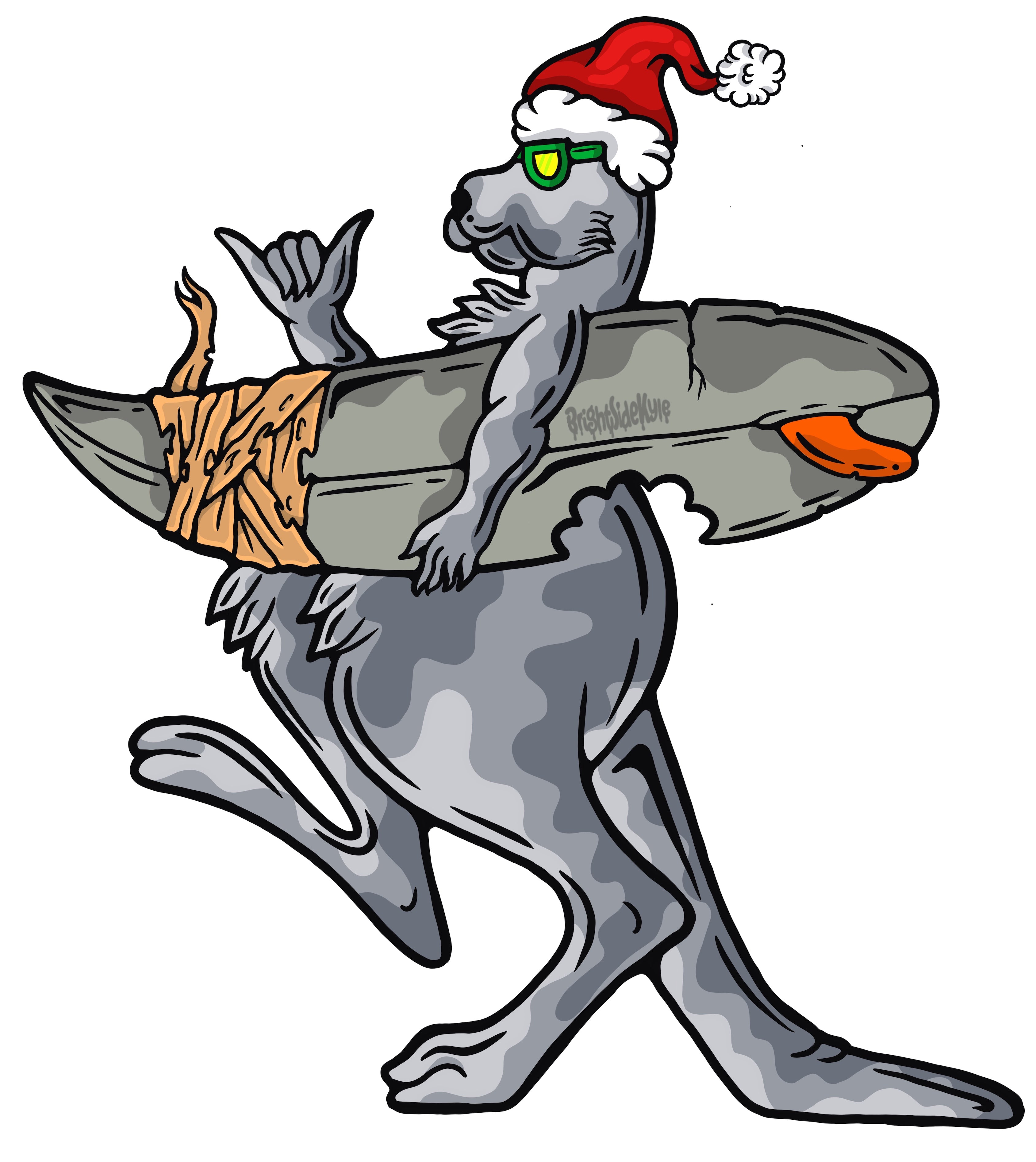 Wall Art Decal - Christmas Roo