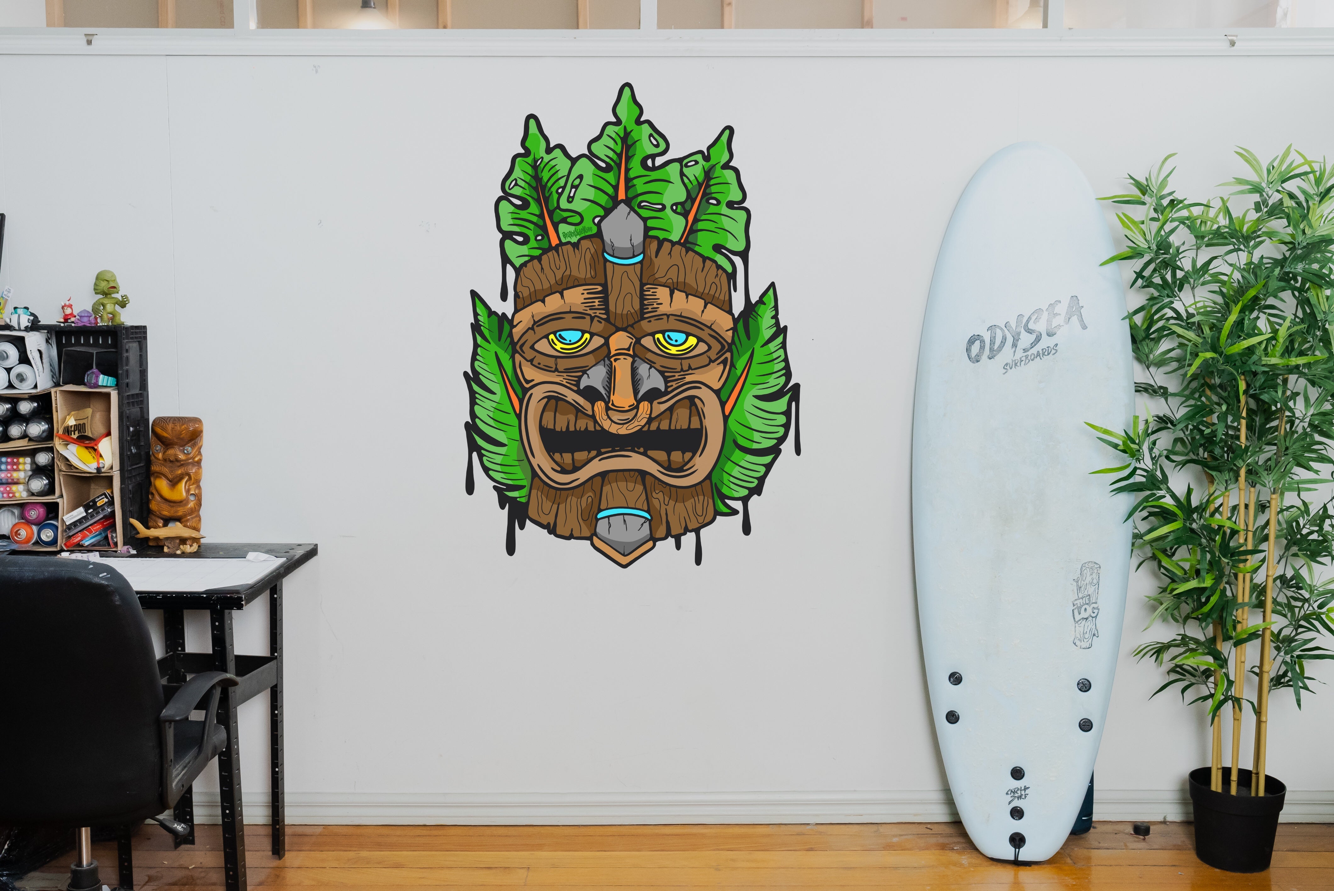Wall Art Decal - Tropical Tiki