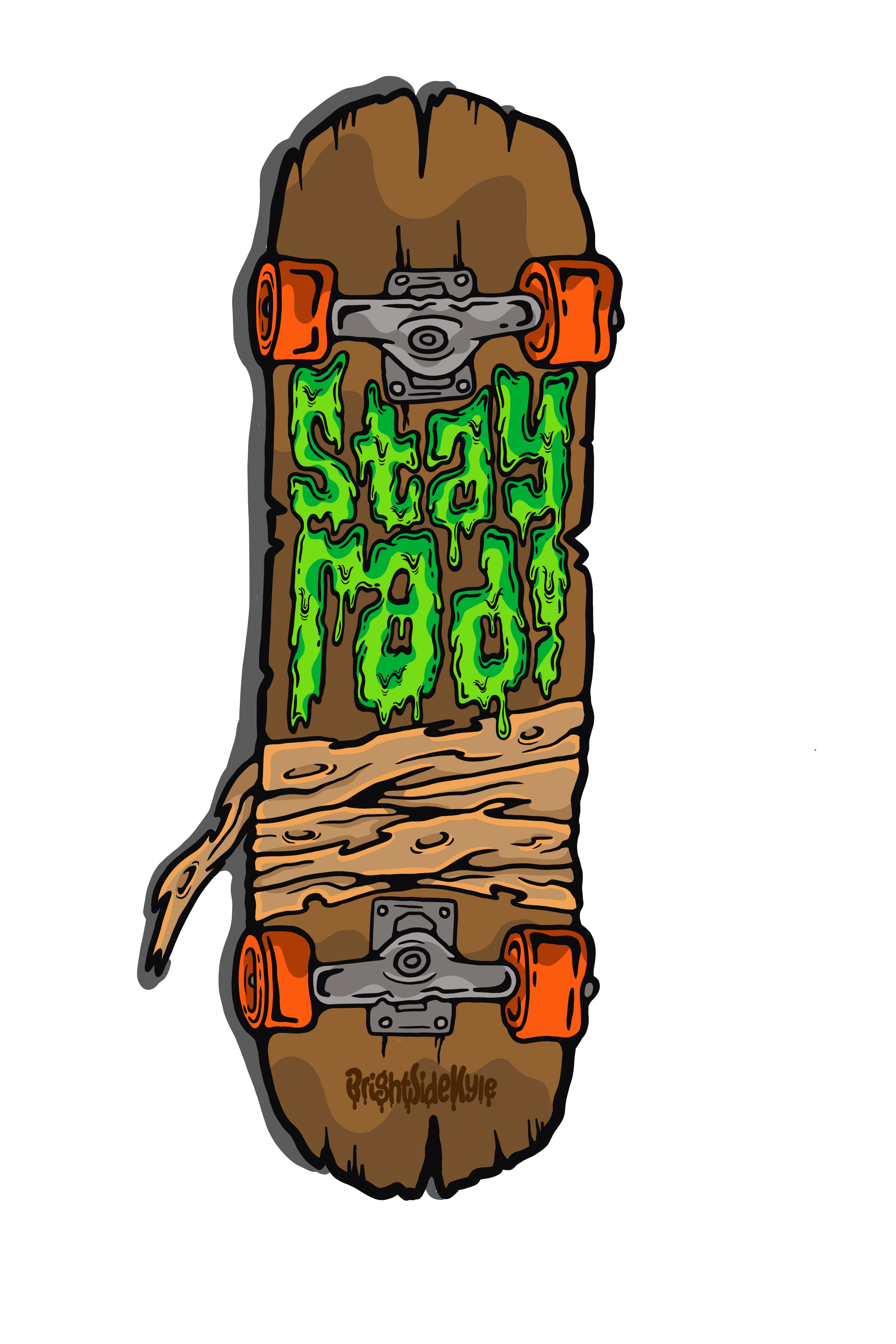 Wall Art Decal - Stay Rad Skateboard