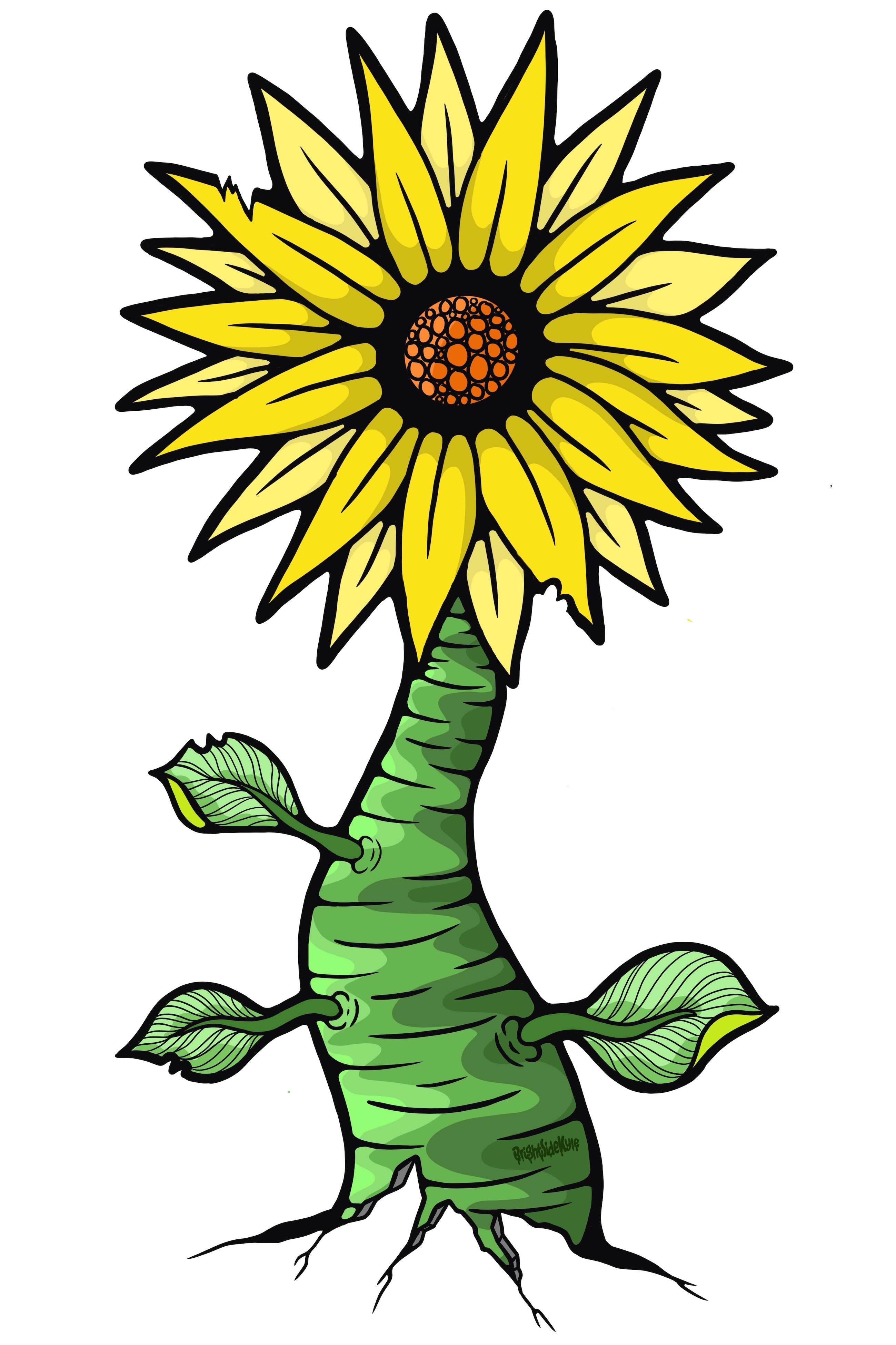 Wall Art Decal - Sunflowers