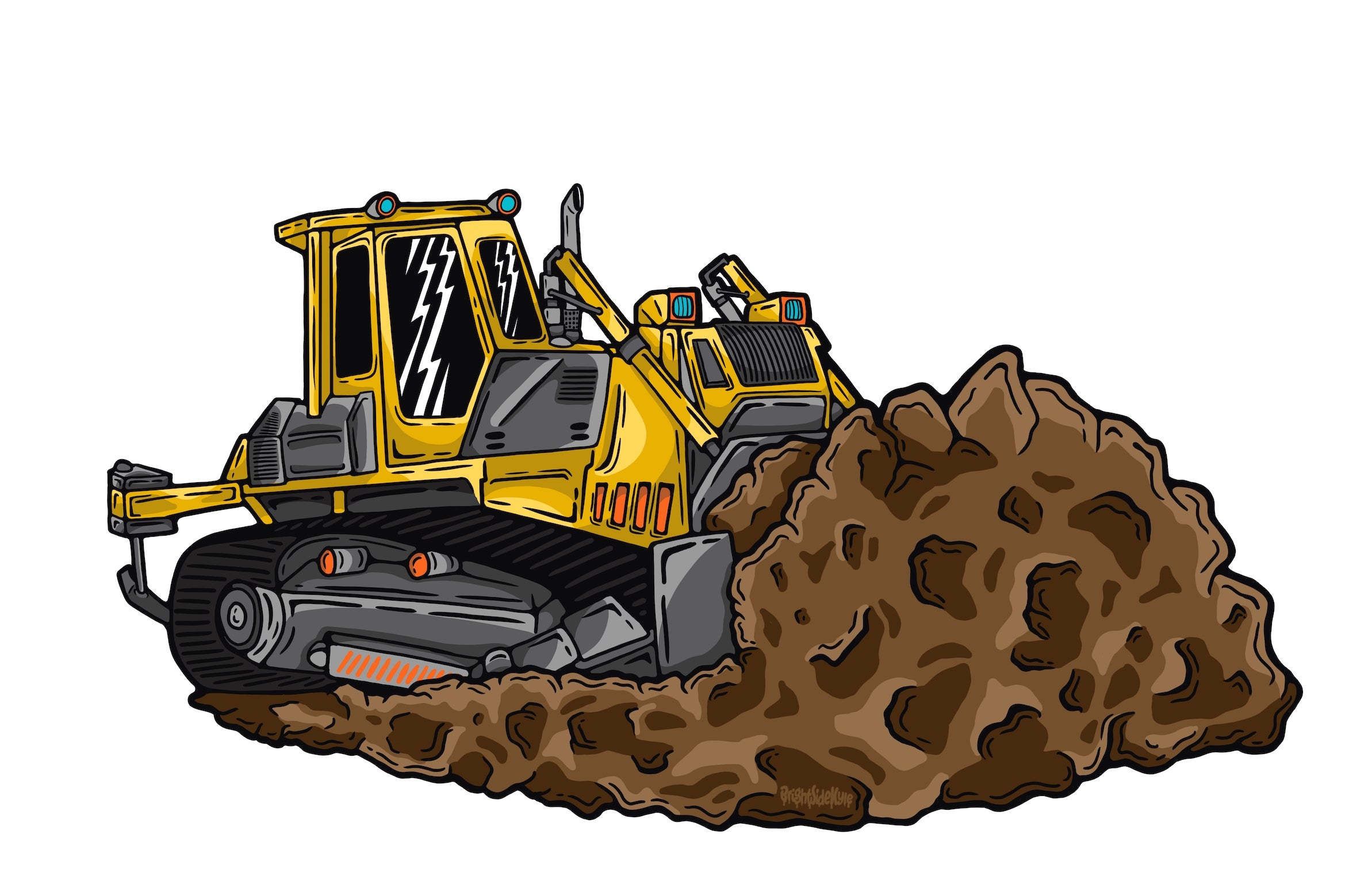 Wall Art Decal - Bulldozer