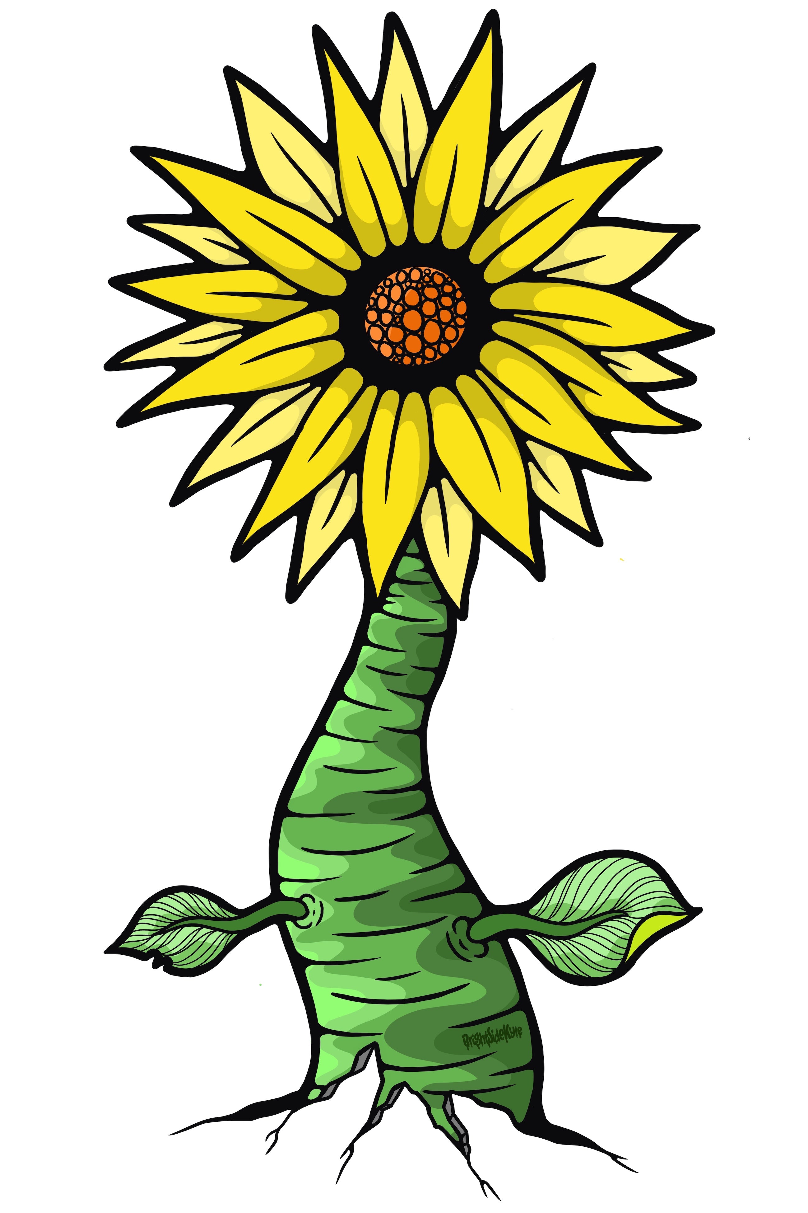 Wall Art Decal - Sunflowers