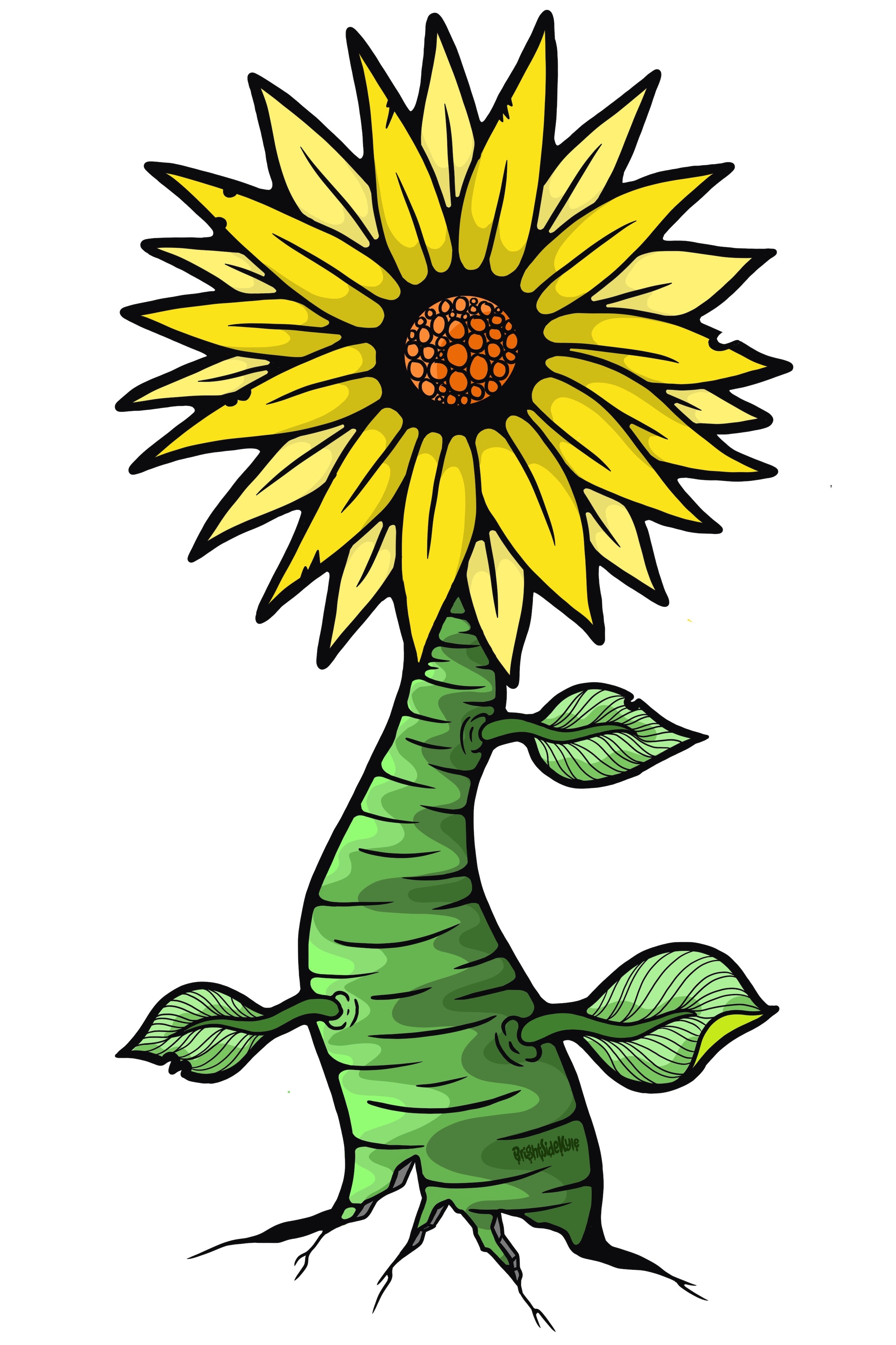 Wall Art Decal - Sunflowers