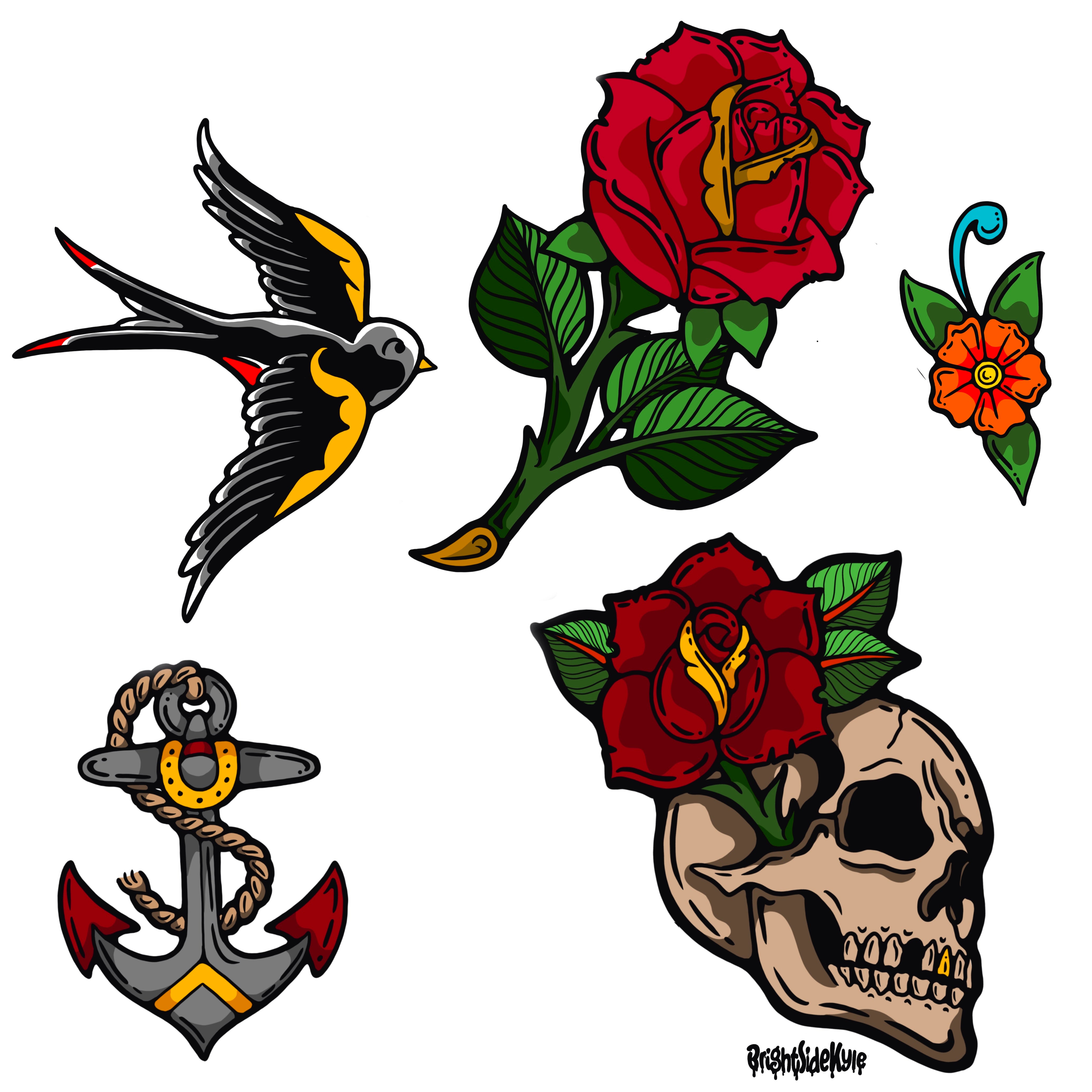 Wall Art Decal - Tattoo Sheet 2
