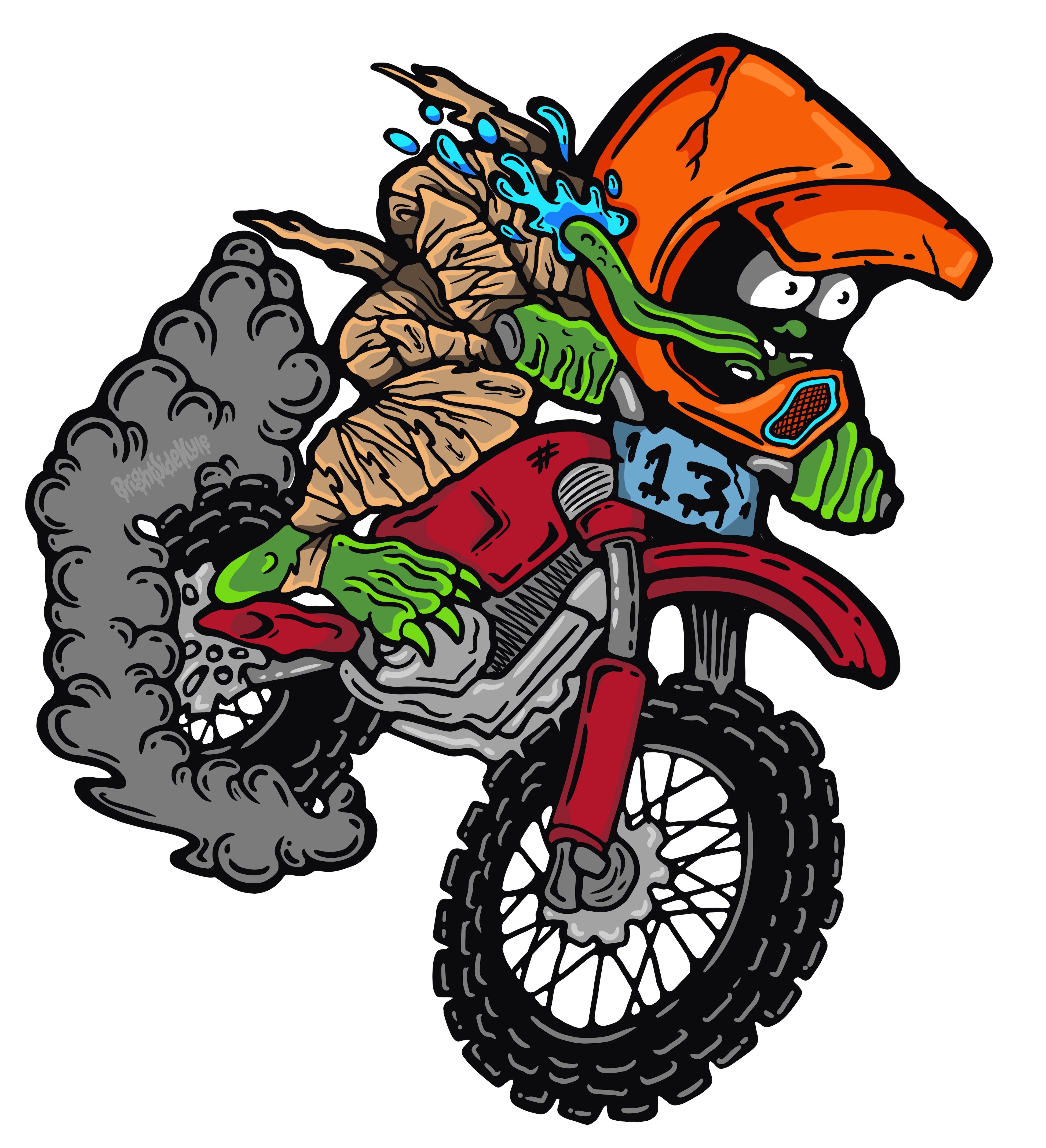 Wall Art Decal - MotoX Monster