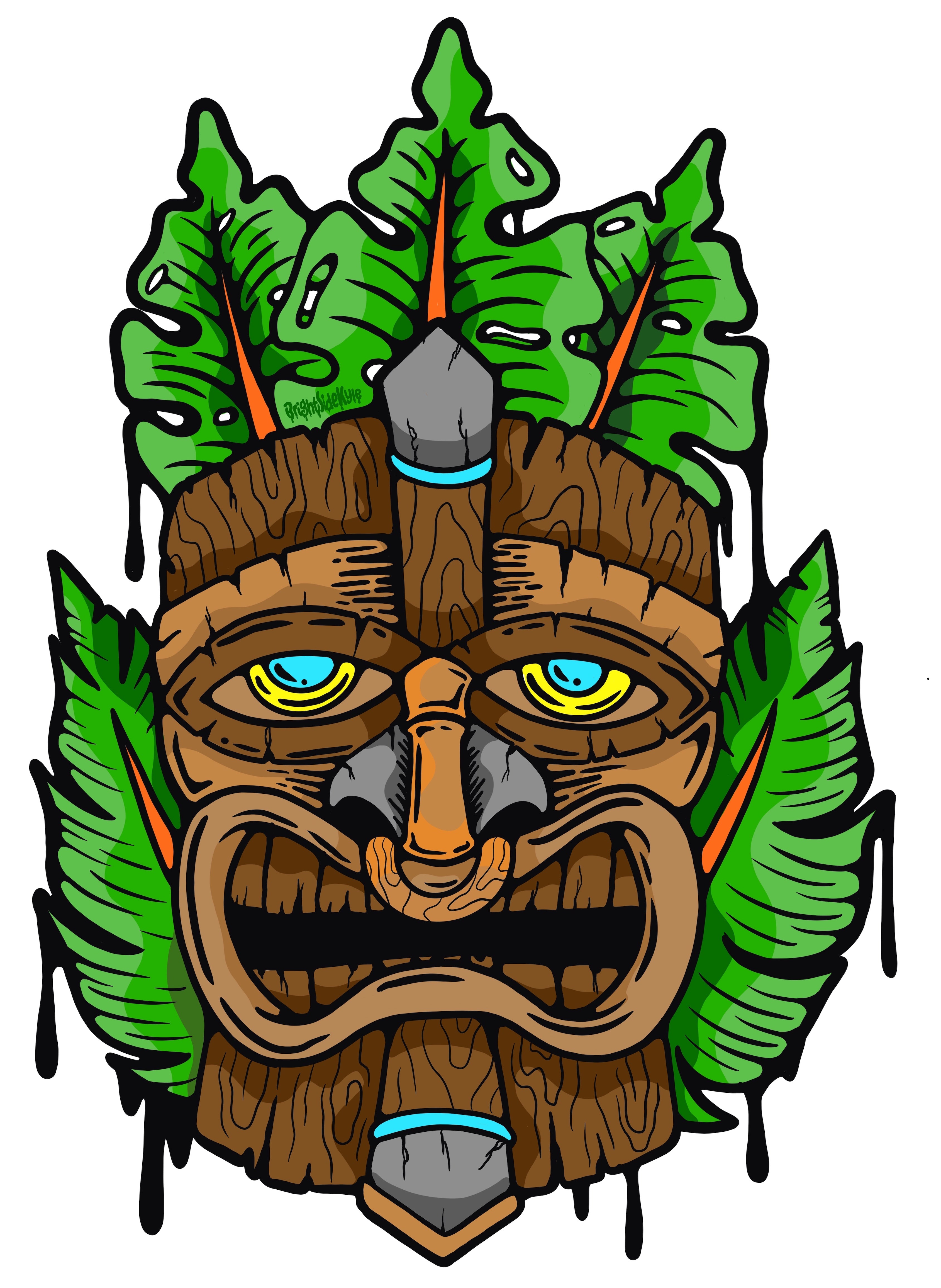 Wall Art Decal - Tropical Tiki