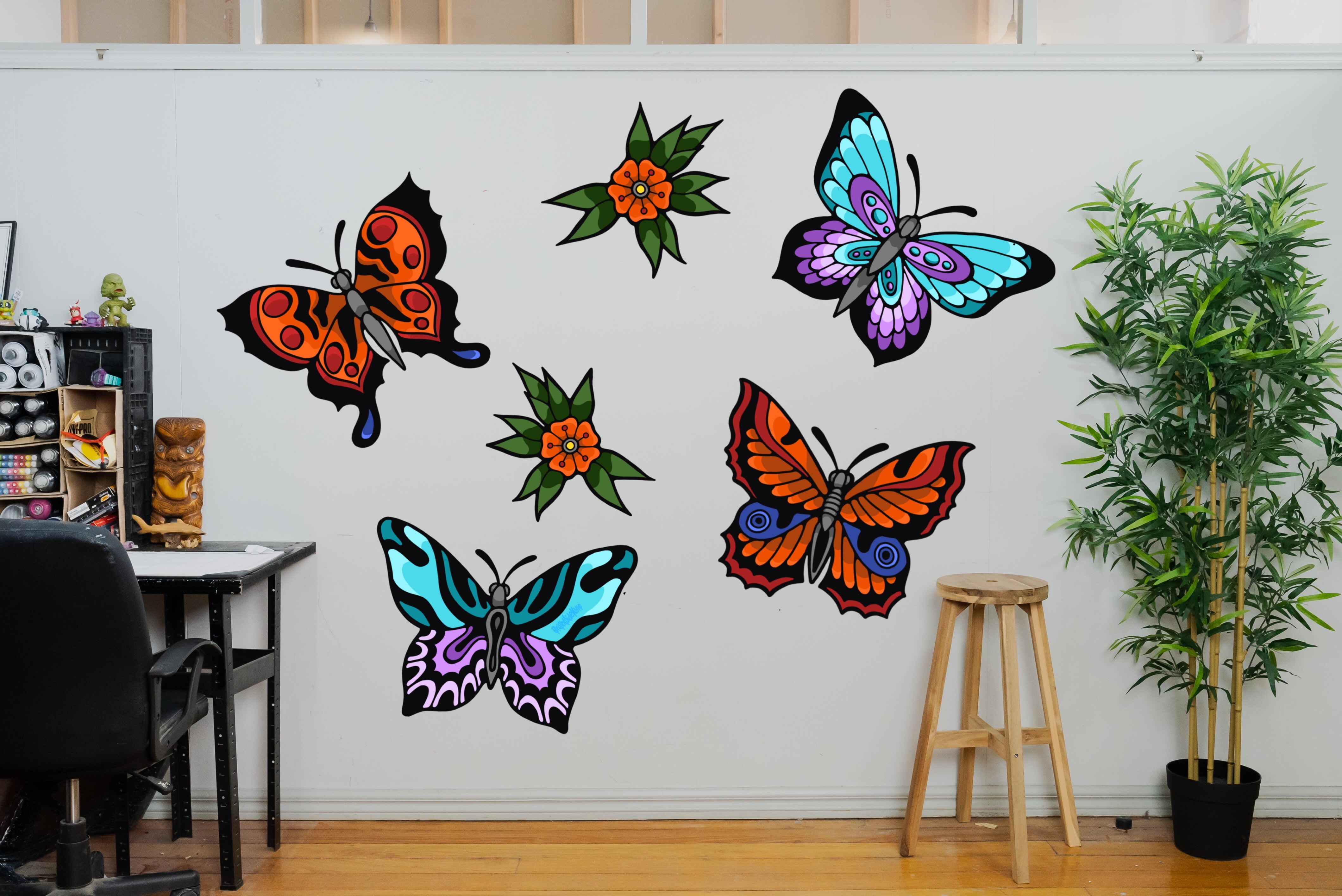 Wall Art Decal - Butterflies Set