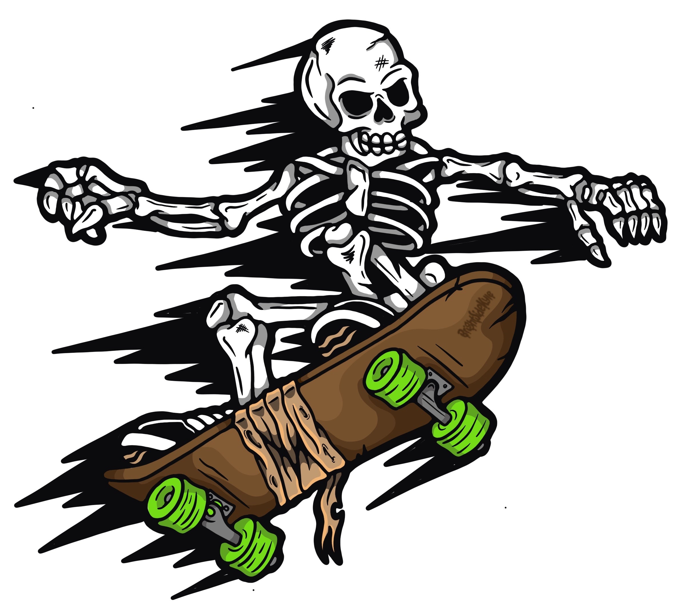 Wall Art Decal - Skeleton Skater