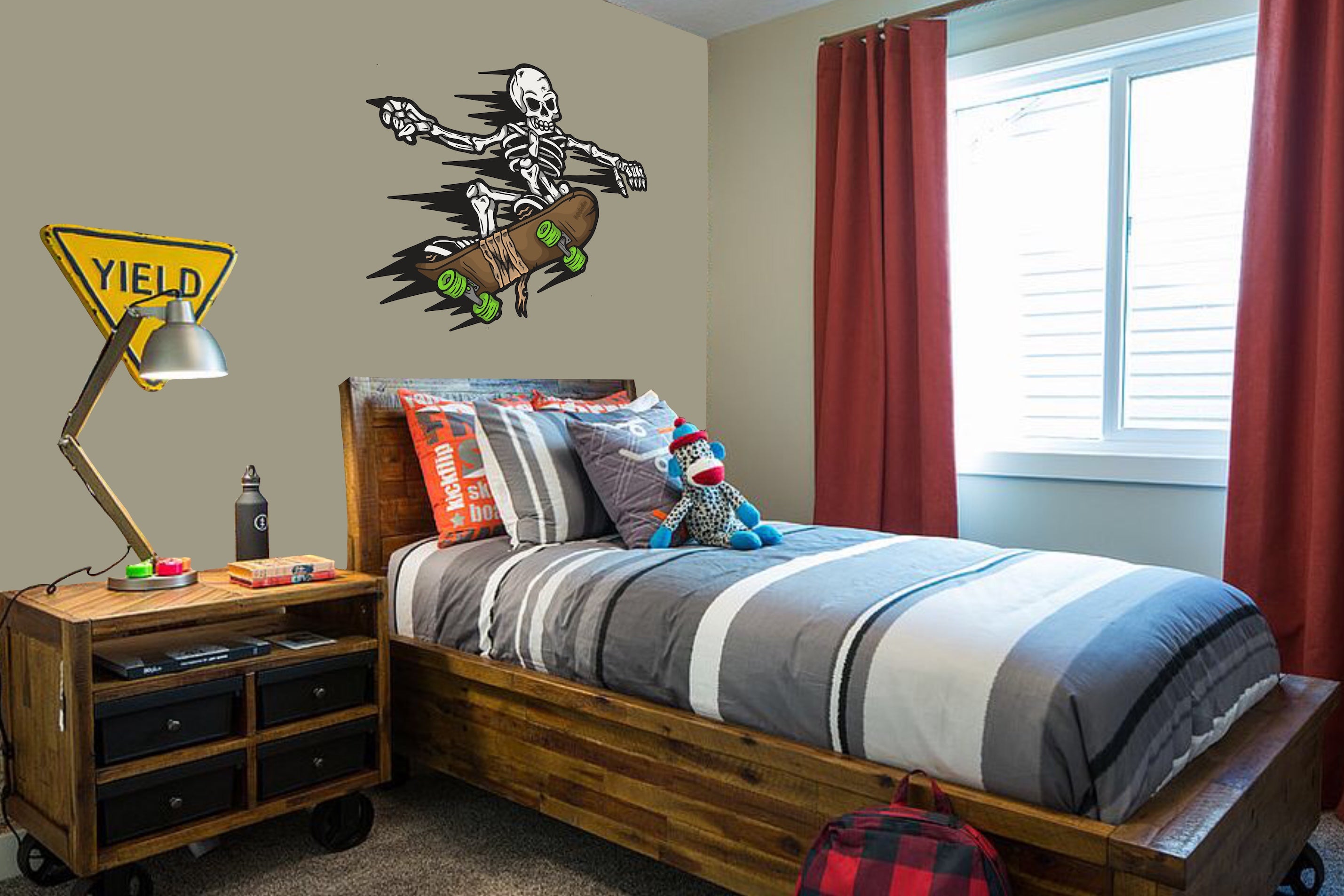 Wall Art Decal - Skeleton Skater