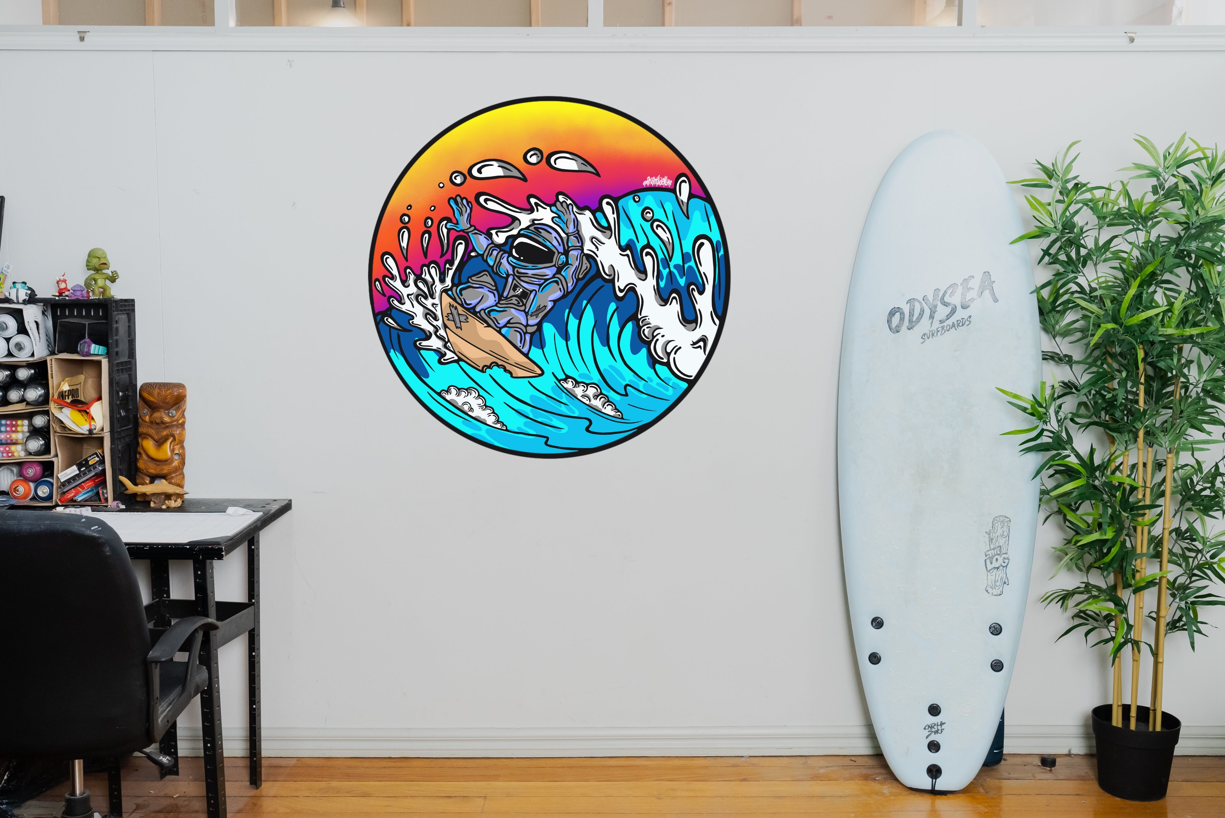 Wall Art Decal - Astro Surfer