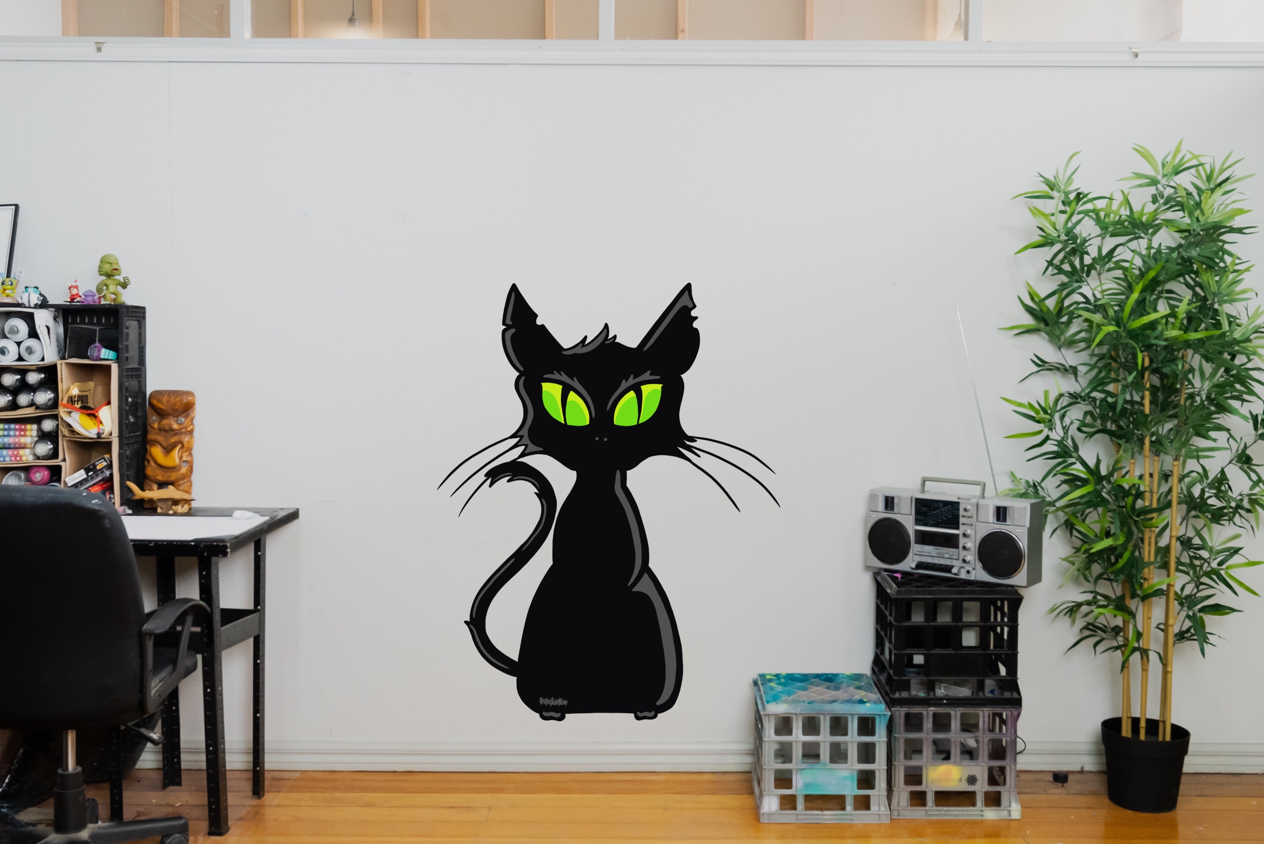 Wall Art Decal - Black Cat