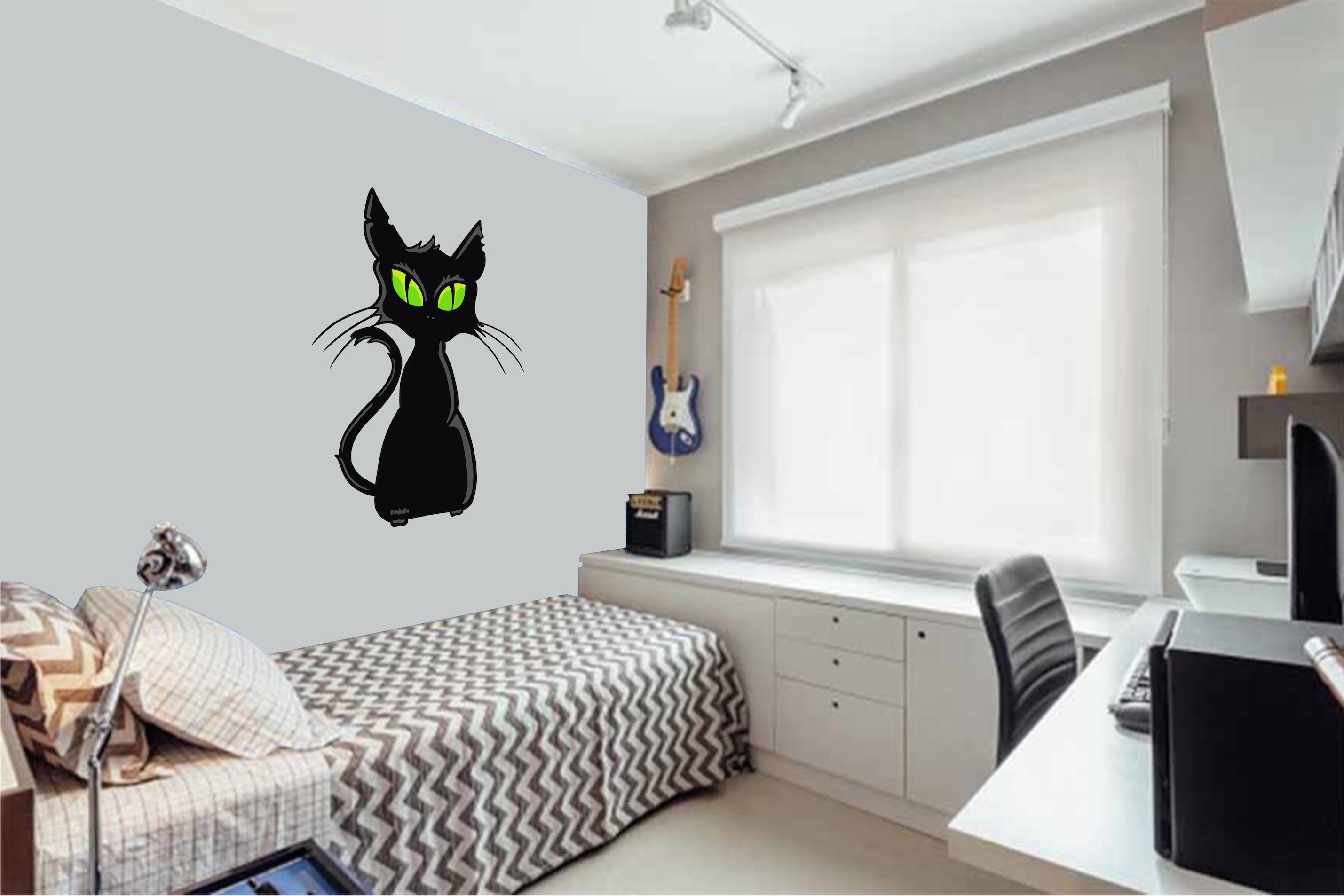 Wall Art Decal - Black Cat