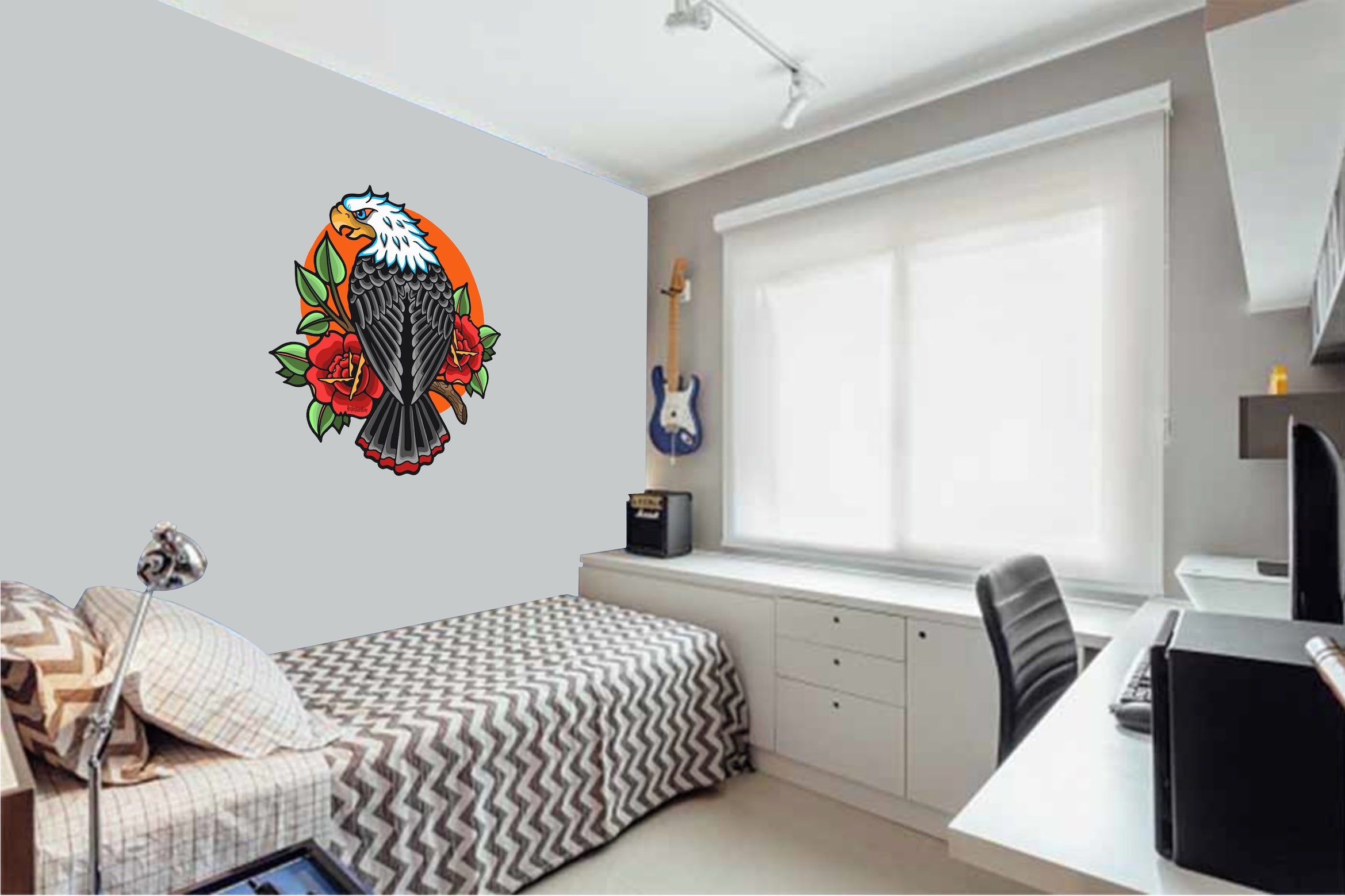 Wall Art Decal - Tattoo Eagle