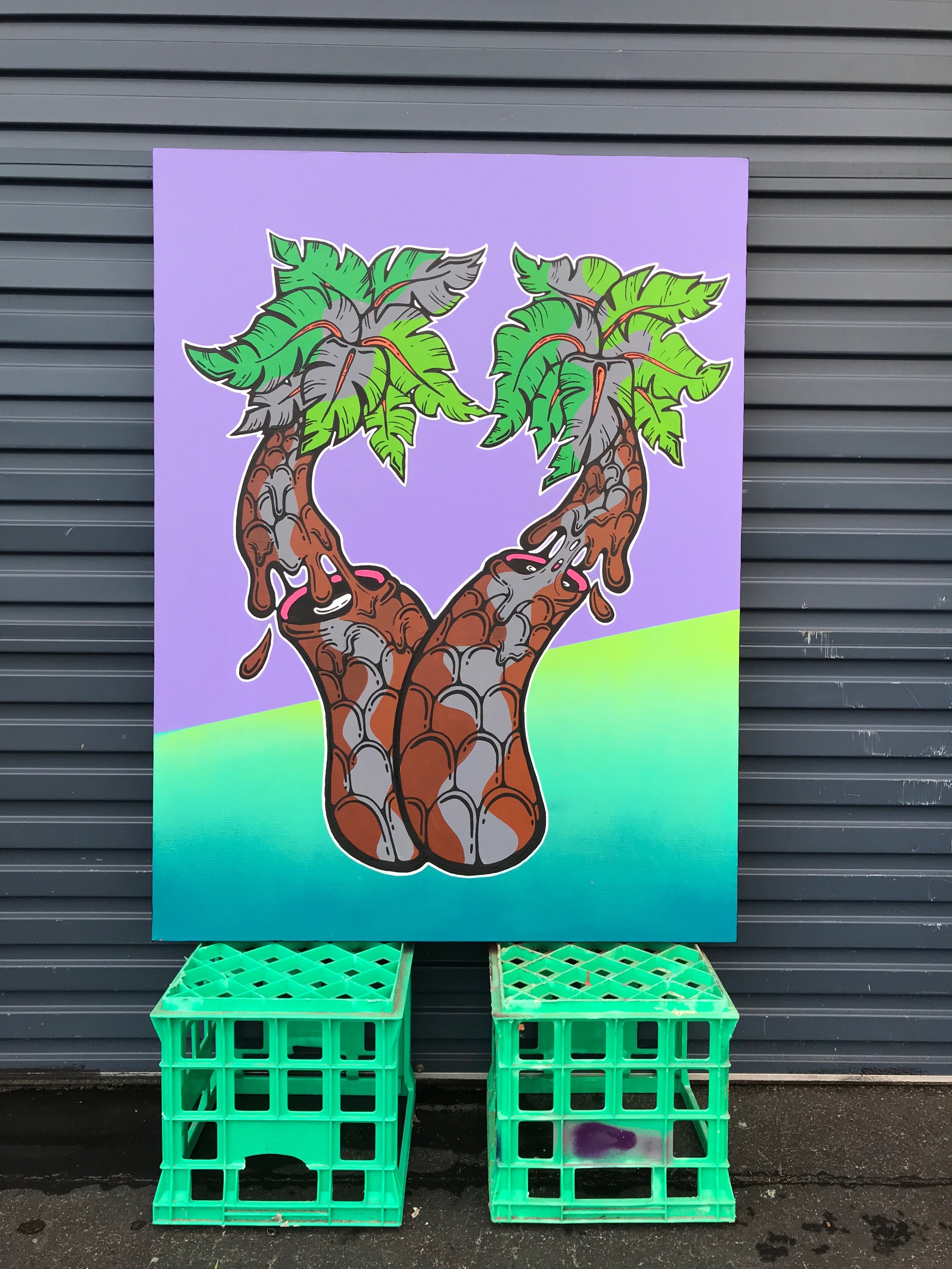 Original: Palm Tree Paradise Canvas