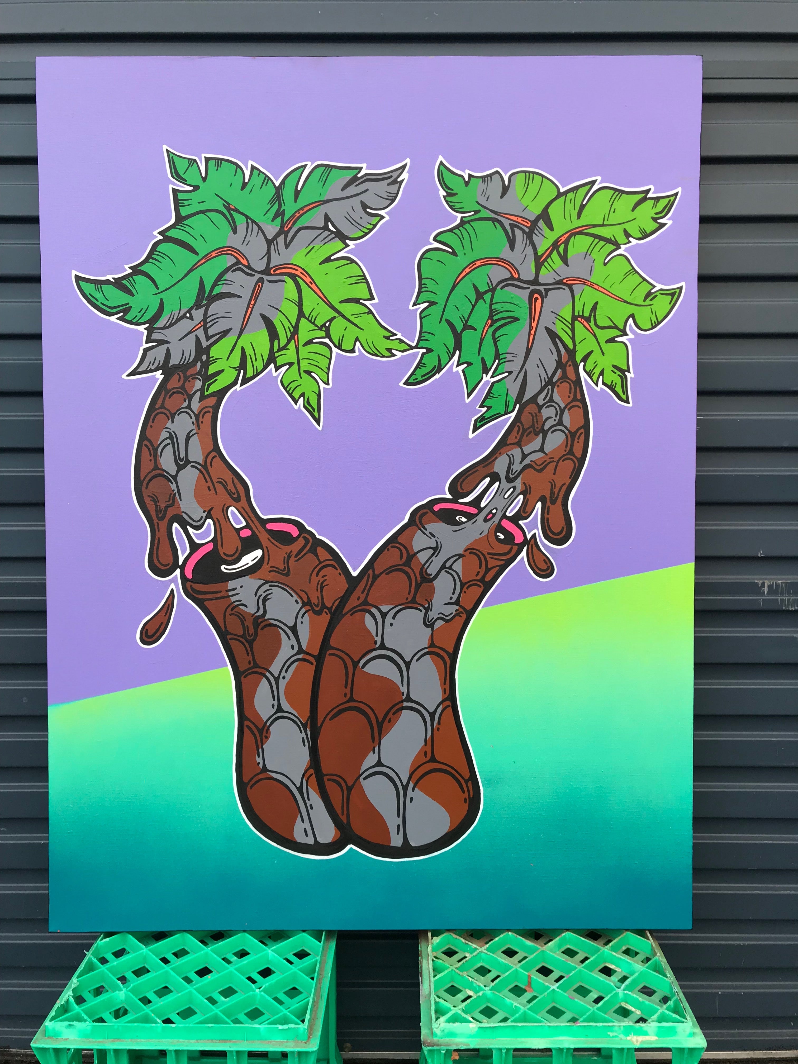 Original: Palm Tree Paradise Canvas