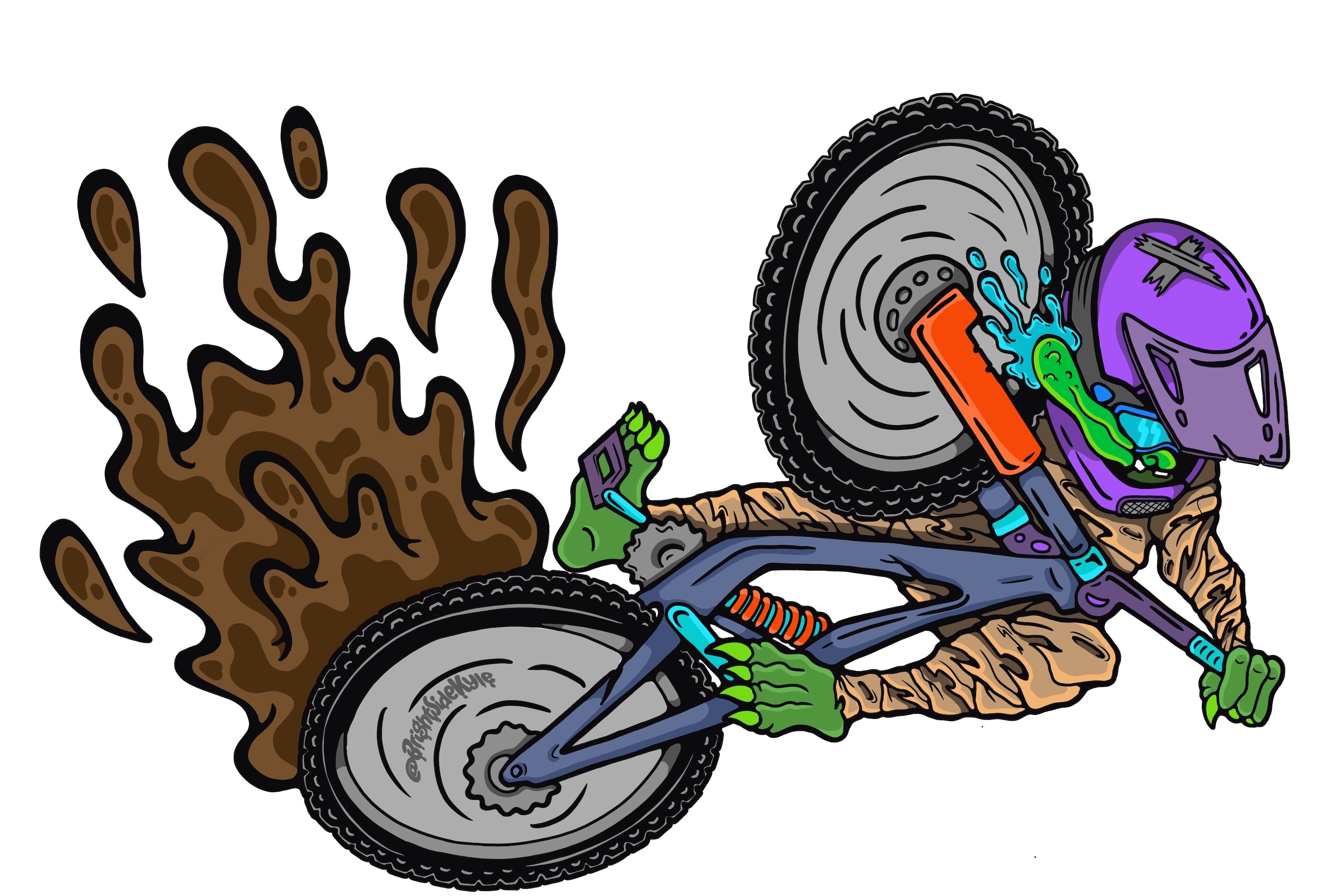 Wall Art Decal - Mountain Bike Monster