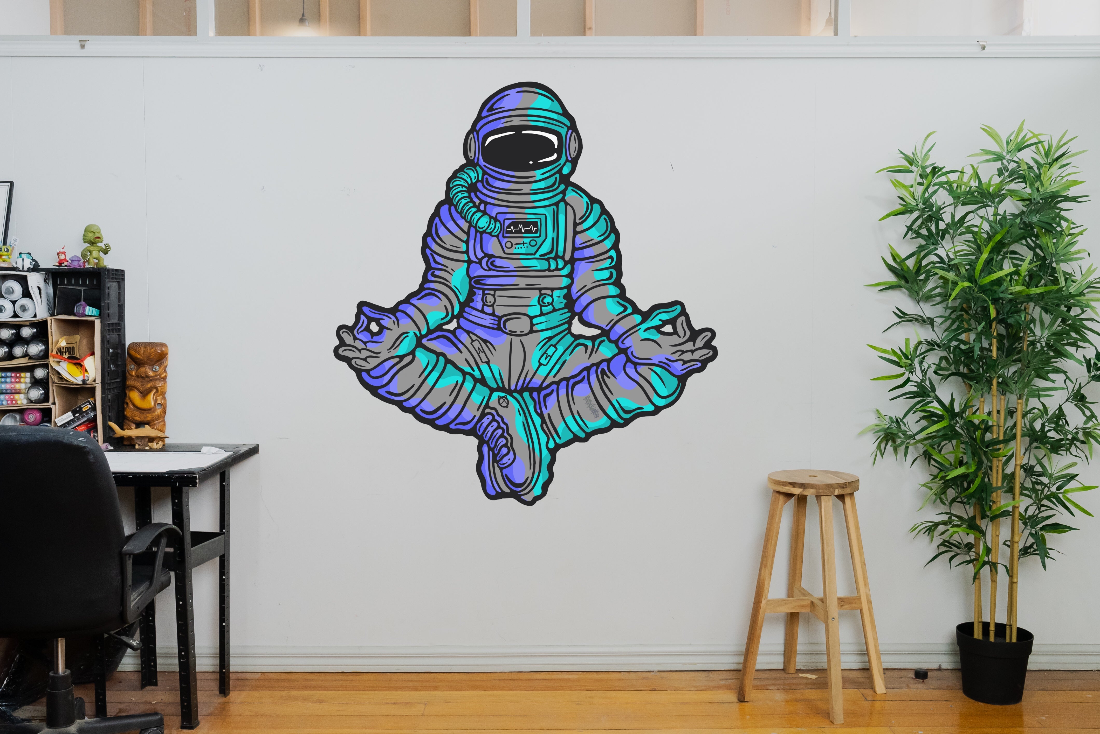 Wall Art Decal - Meditating Astronaut
