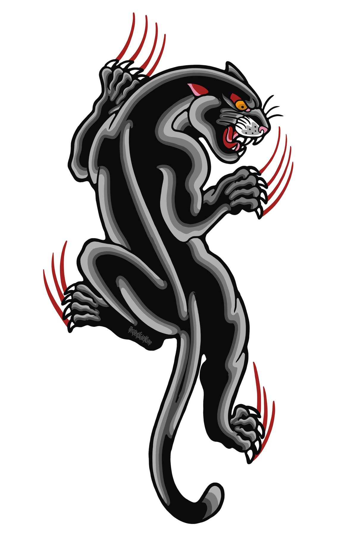 Wall Art Decal - Tattoo Panther — Brightside Art