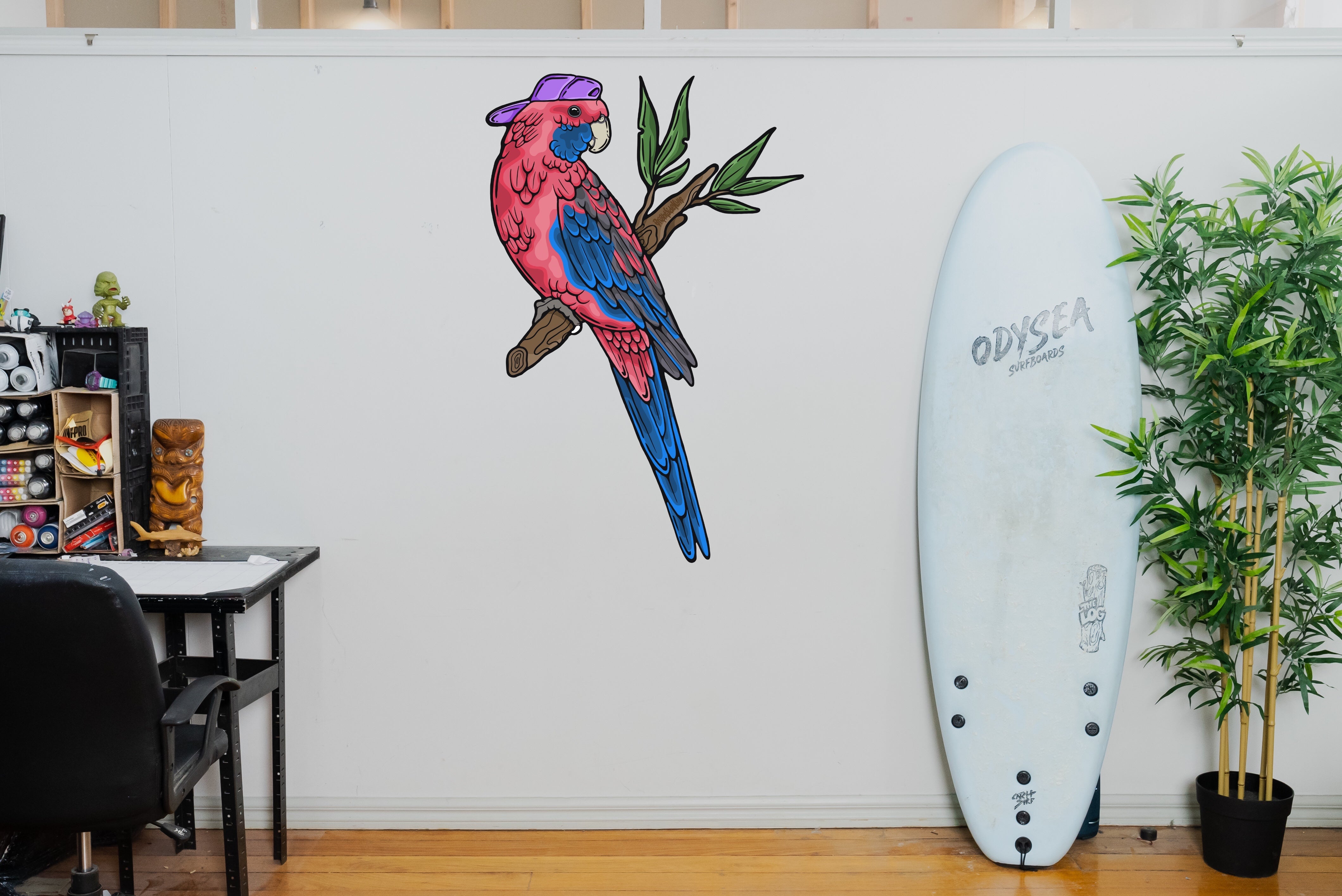 Wall Art Decal - Rad Rosella