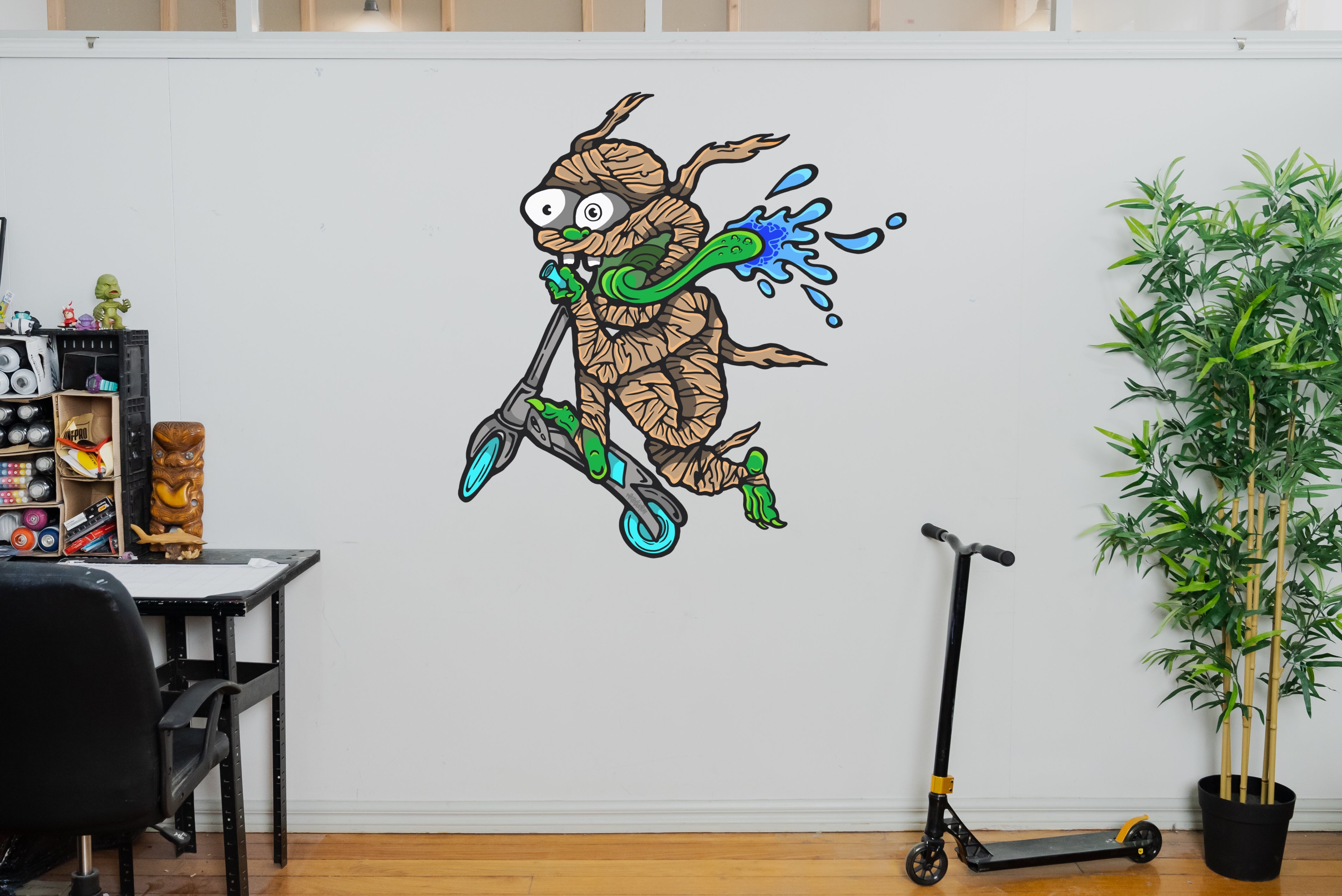 Wall Art Decal - Lil' Monster Scooter