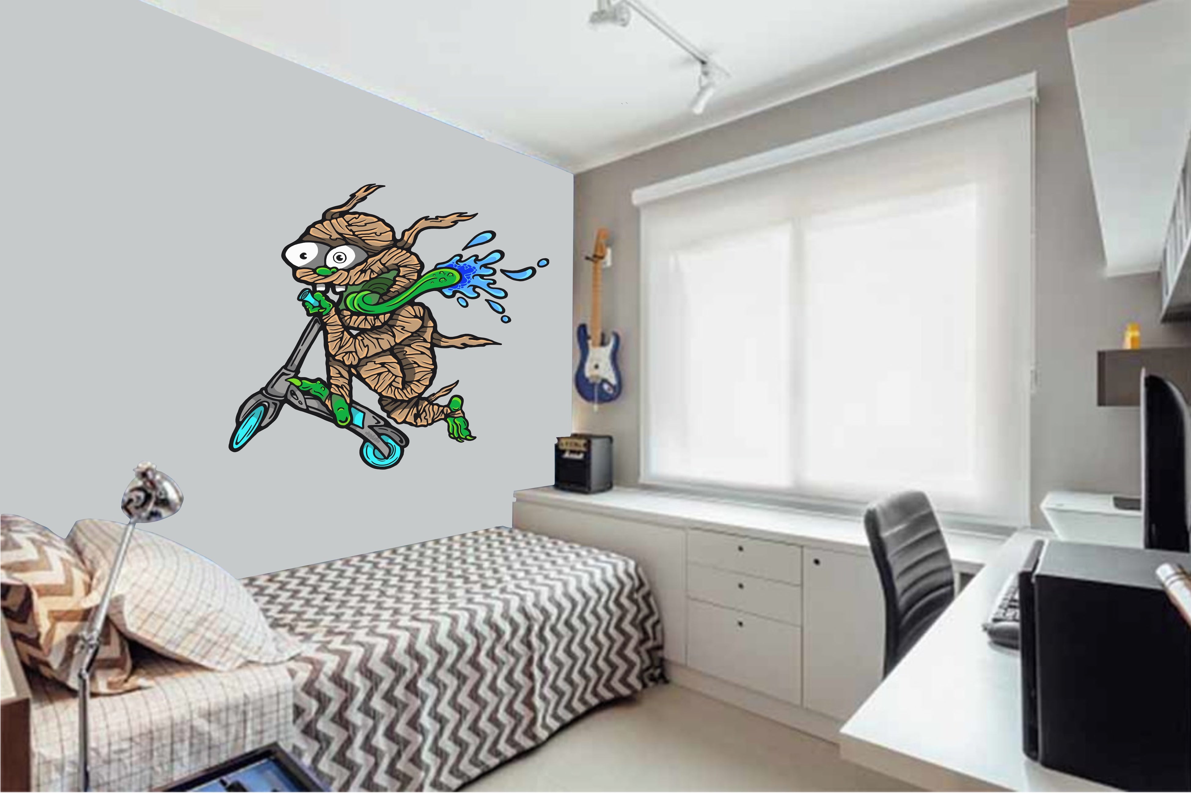 Wall Art Decal - Lil' Monster Scooter